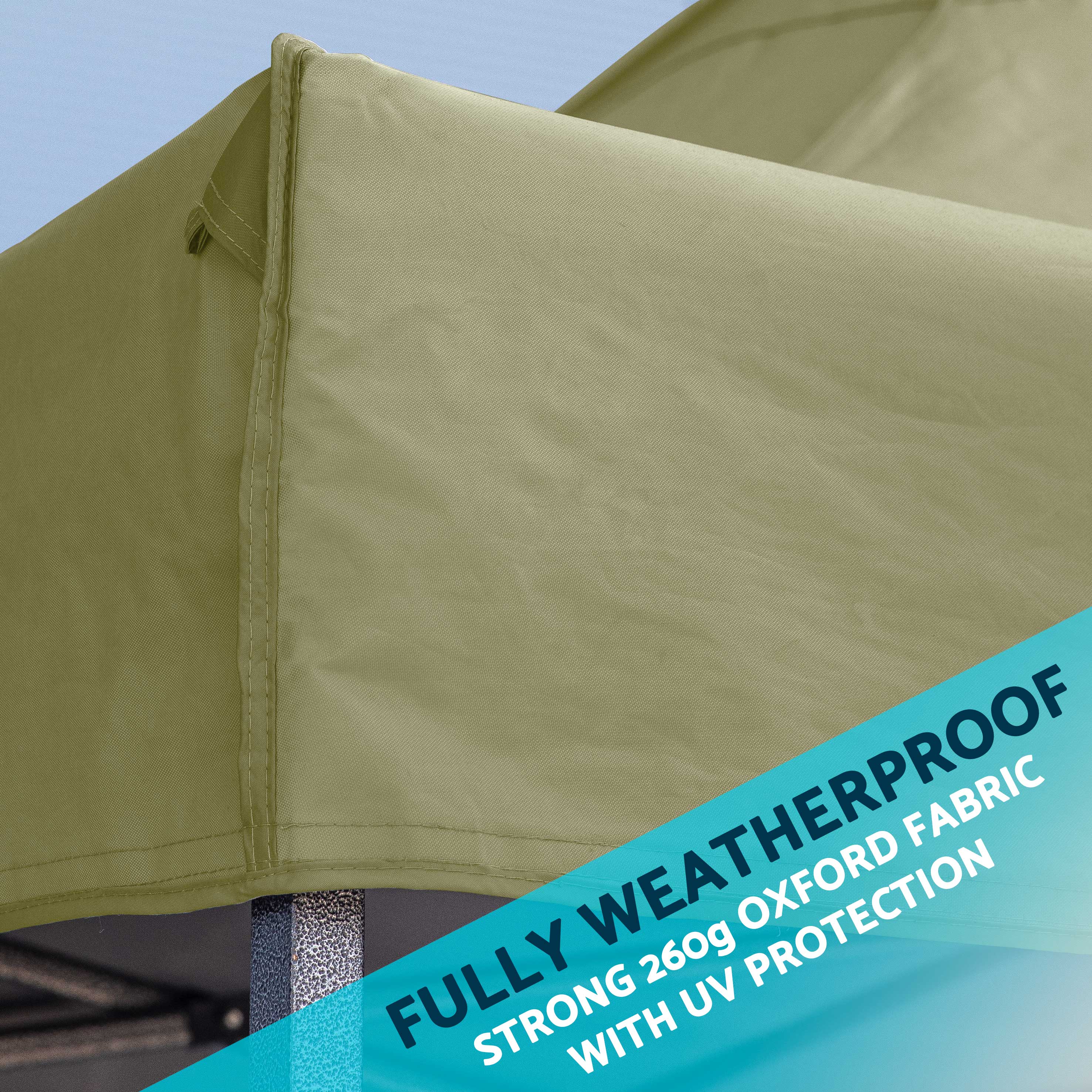 Premium 3x4.5m Waterproof Pop Up Gazebo with Carry Bag, Stakes & Weight Bags - Beige Outdoor Canopy for Camping, Beach, Picnics, and Backyard Parties (Model DG134)
