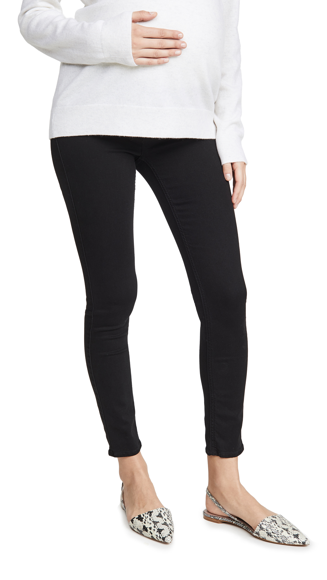 7 For All Mankind Women's The Ankle Skinny Maternity Jeans - Stretch Comfort Fit for Pregnancy, High Waist Denim Pants | Perfect for Work, Casual Outings & Everyday Wear During Pregnancy