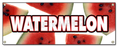 Watermelon Banner Sign - Durable Vinyl Fruit Stand Sign for Farmers Market, Grocery Store, and Outdoor Events - Perfect for Summer Sales and Fresh Produce Displays