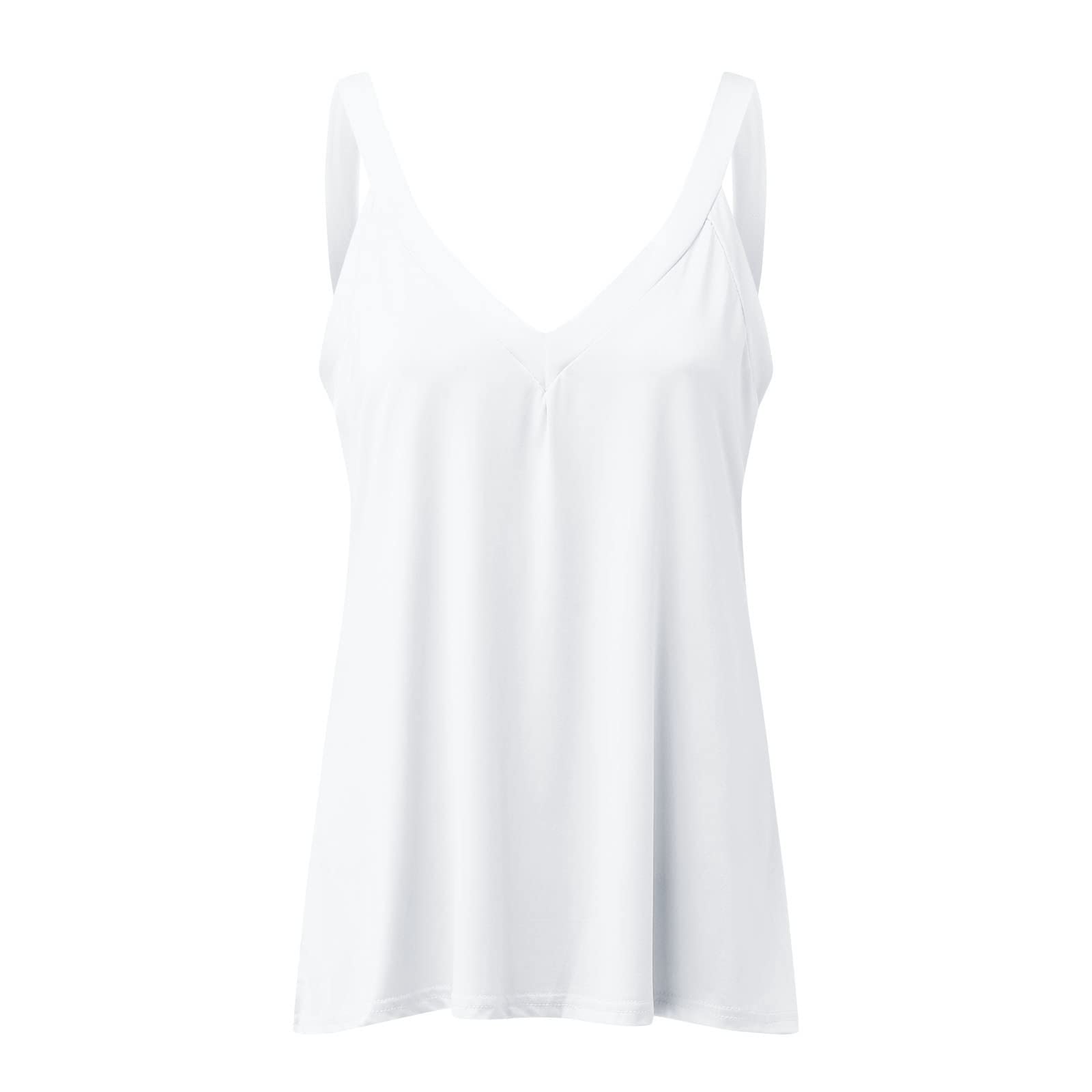 Trendy Women's Summer V-Neck Sleeveless Tank Top - Breathable Casual Cami Blouse for Beach, Yoga & Everyday Wear | Lightweight Comfortable Women's Fashion Top for Vacation, Gym & Street Style | Perfect for Summer Outfits, Workout Sessions & Casual Streetwear Looks | Great for Travel, Outdoor Activities & Date Nights | Ideal for Beach Vacations, Yoga Classes, Summer Travel & Casual Outings