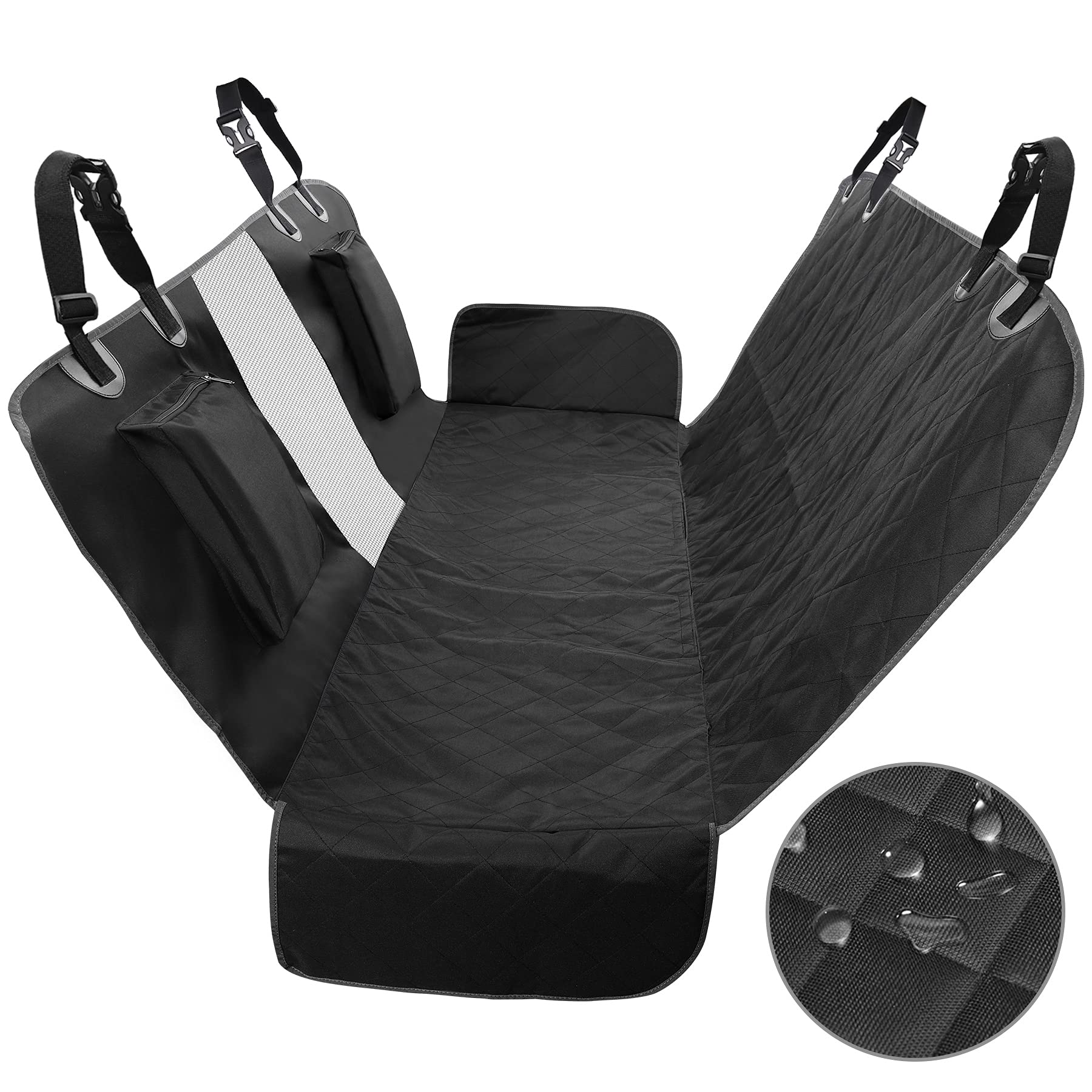 Waterproof & Scratchproof Dog Car Seat Cover - Durable Non-Slip Pet Hammock with Large Mesh Window for Cars, Trucks & SUVs | Perfect for Road Trips, Vet Visits & Daily Commutes