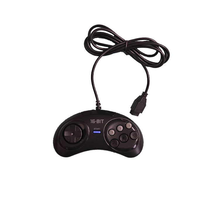 Original Wired Controller for Sega Genesis 16-Bit Console - Classic Gaming Accessory for Retro Enthusiasts & Collectors - Perfect for Home Arcade & Gaming Parties
