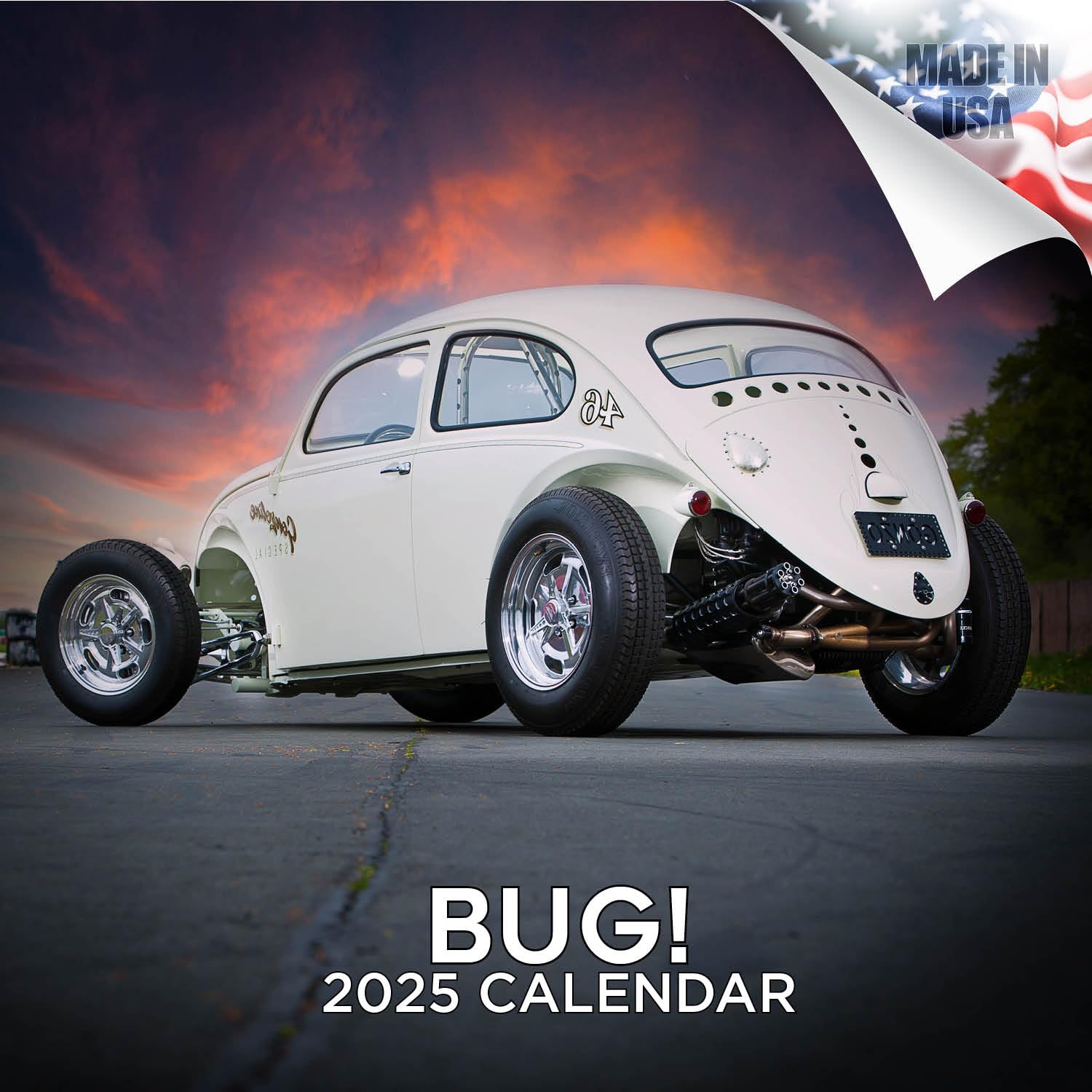 2024-2025 Volkswagen Beetle Classic Car Wall Calendar - 12