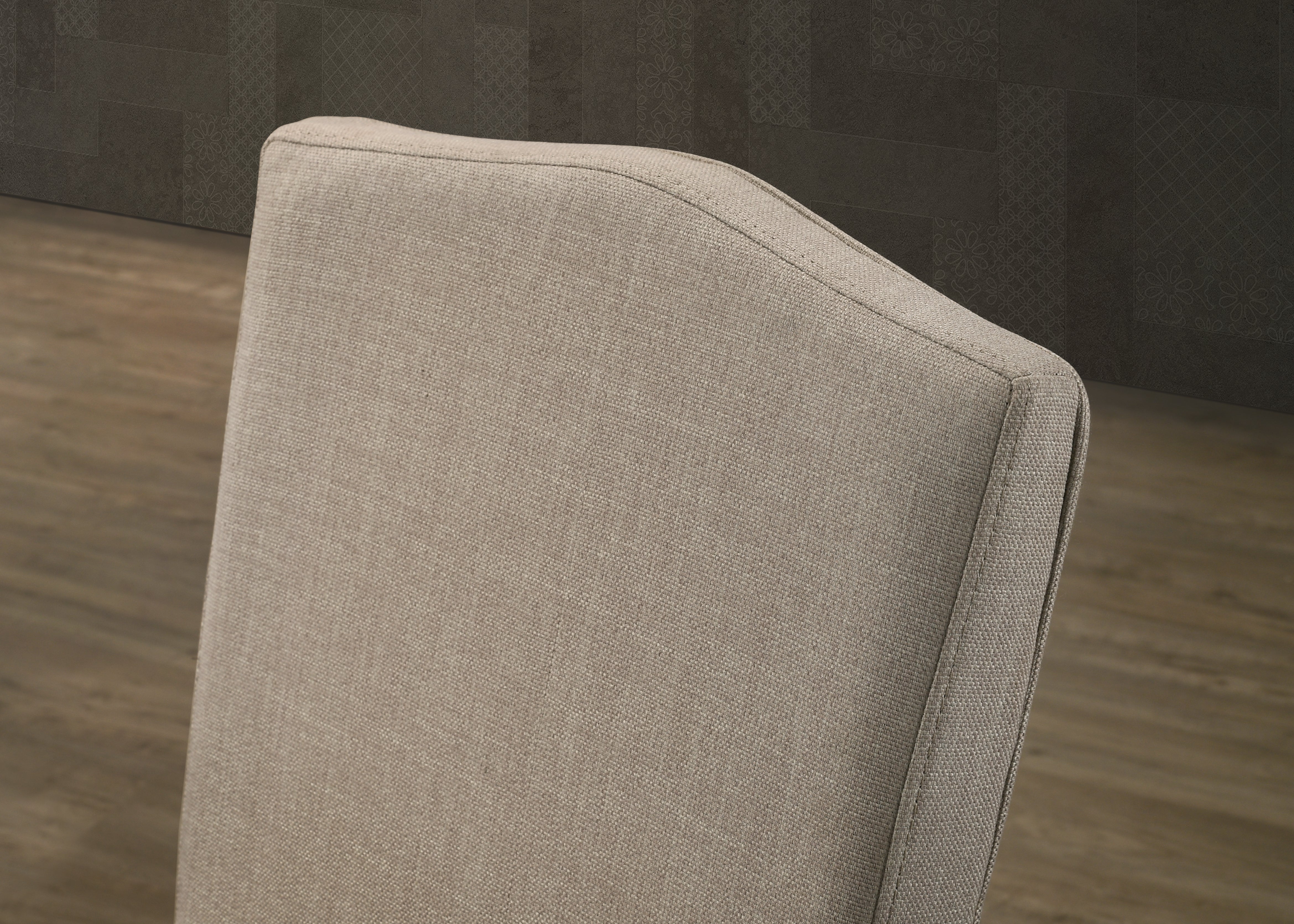 Roundhill Furniture Breda Upholstered Nailhead Dining Chairs Set of 2 - Antique Gray Finish, Modern Farmhouse Style, Comfortable Kitchen & Dining Room Seating for Home Decor
