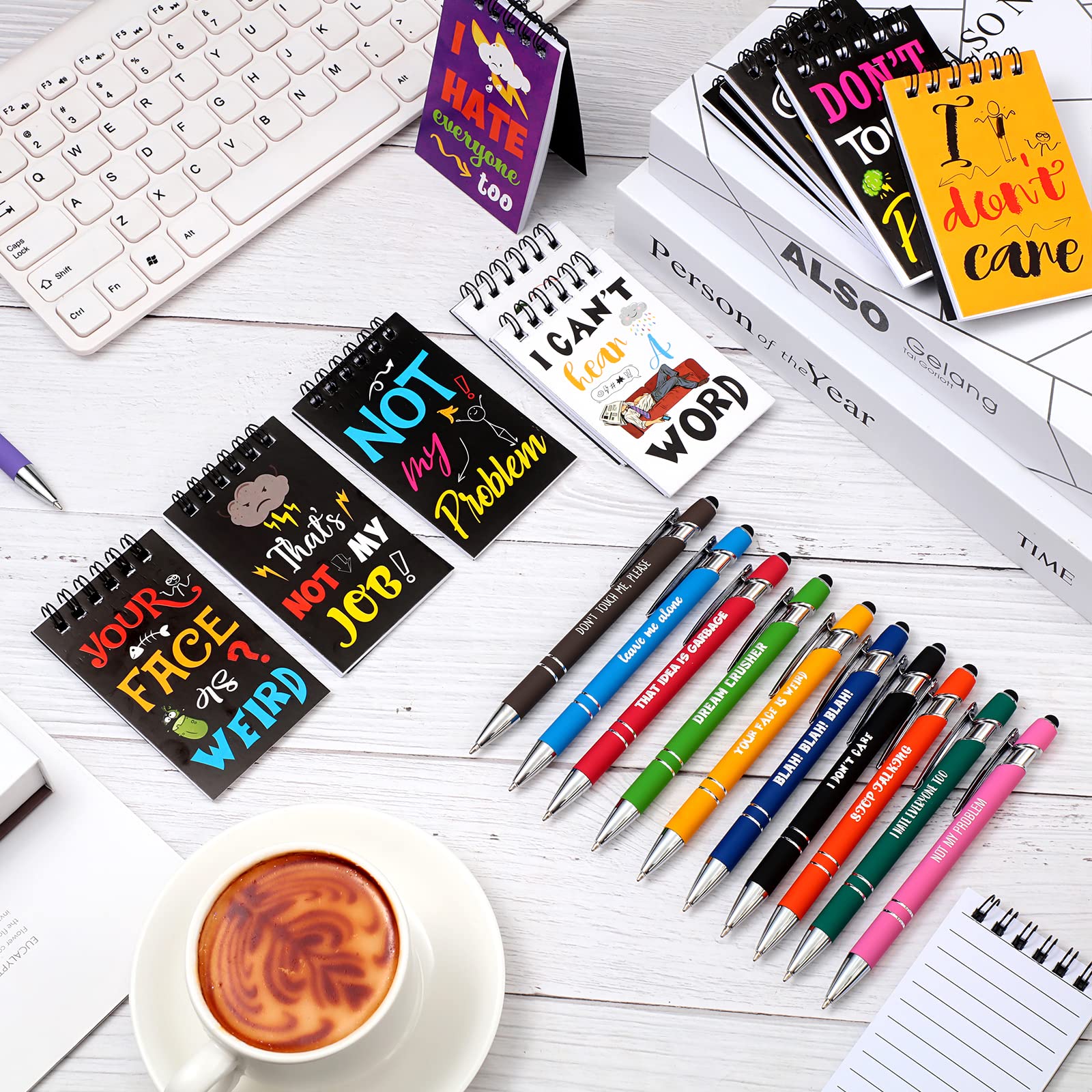 24-Piece Christian Gift Set - Bulk Bible Verse Pens, Scripture Notebooks, Religious Notepads & Ballpoint Pens - Inspirational Office Supplies for Nurses, Teachers & Church Groups - Perfect for Bible Study, Sunday School & Faith-Based Gifting