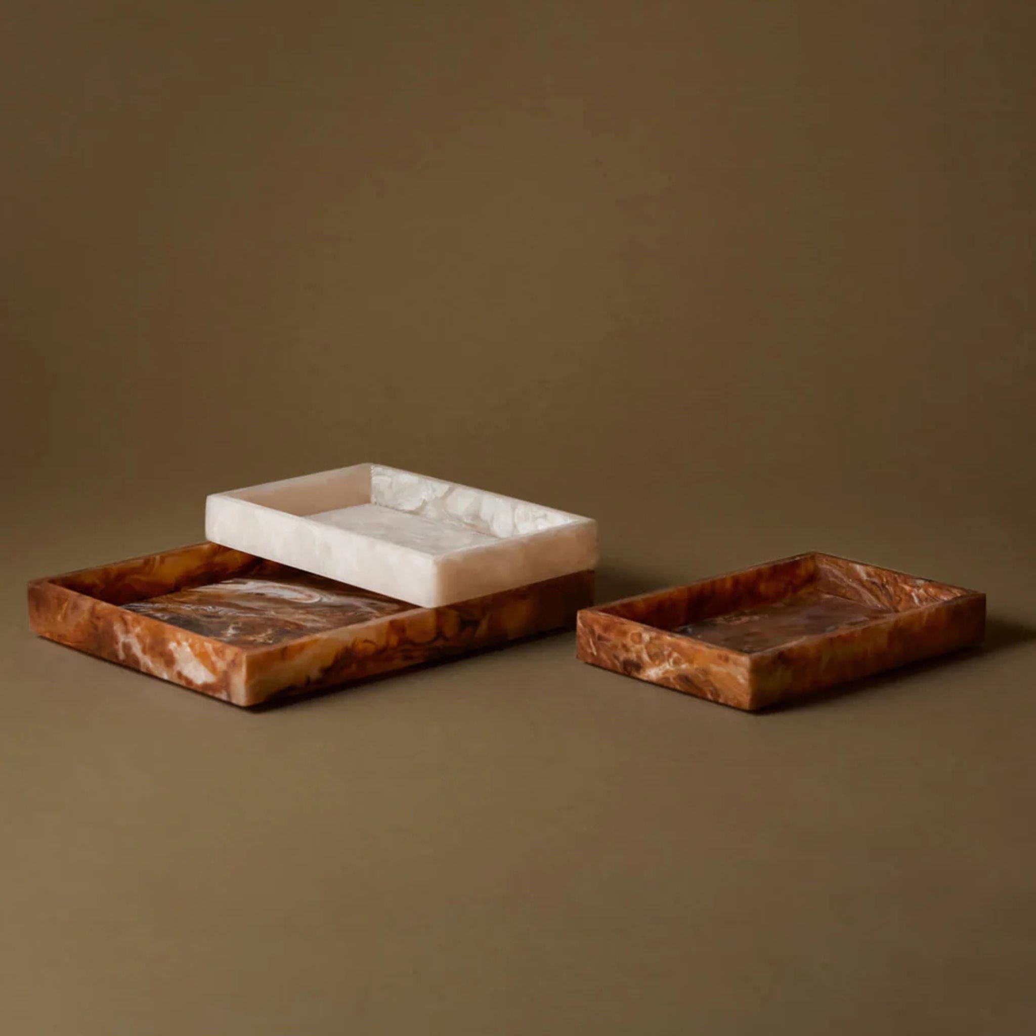 FERM LIVING Mist Tray - 15x20cm Sugar Kelp Design - Minimalist Ceramic Tray for Bathroom Essentials, Jewelry & Vanity Organization - Perfect for Home Decor and Spa Style Storage
