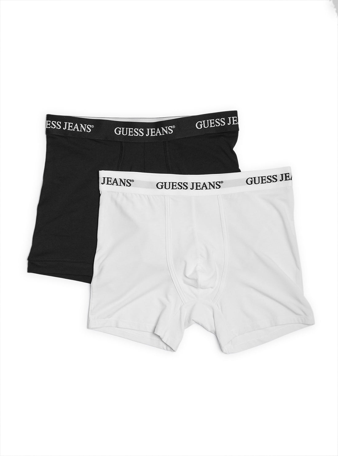 Guess Jeans Black & White 2 Pack Boxer Briefs for Men - Soft Cotton Underwear with Comfortable Waistband - Perfect for Everyday Wear, Gym & Travel