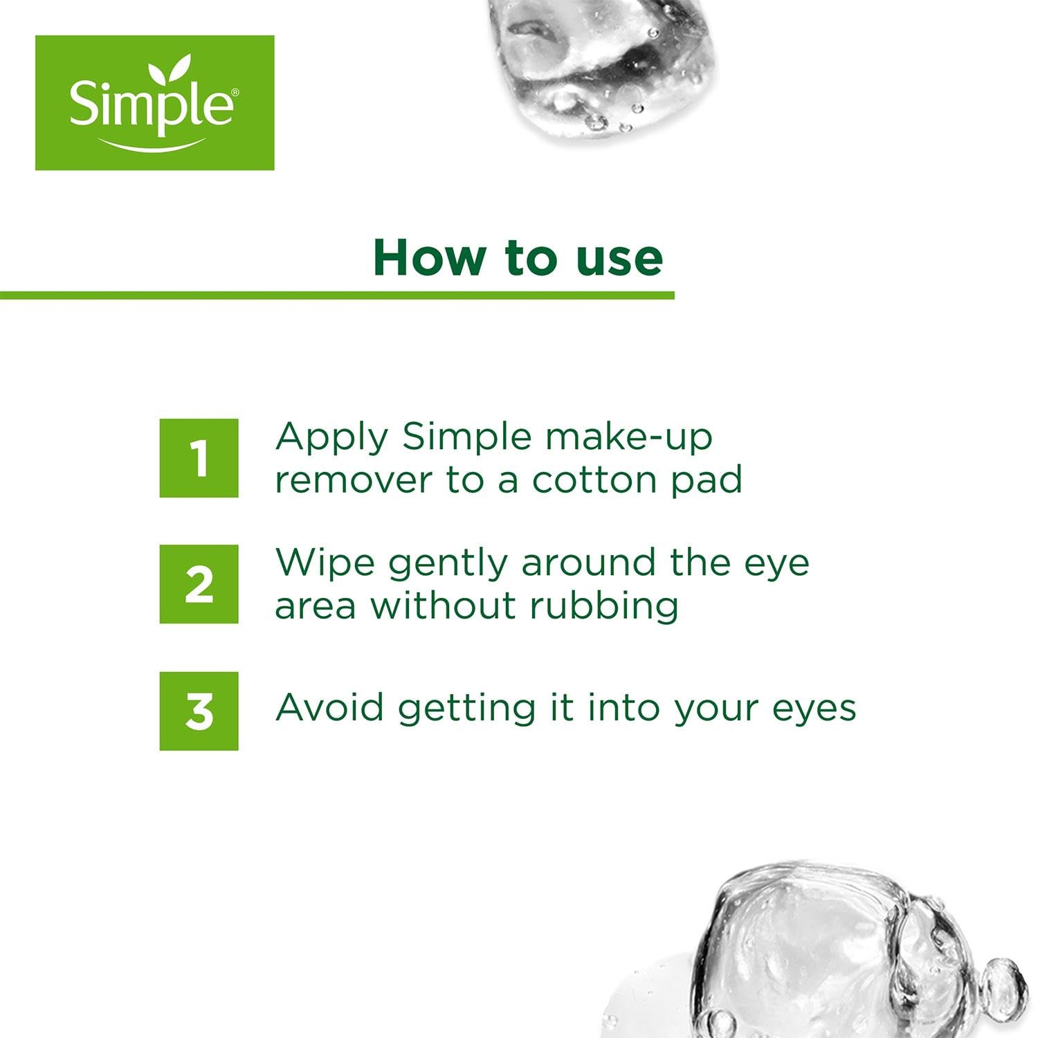 Simple Conditioning Eye Makeup Remover - Gentle & Effective for Sensitive Skin | Perfect for Daily Use & Travel