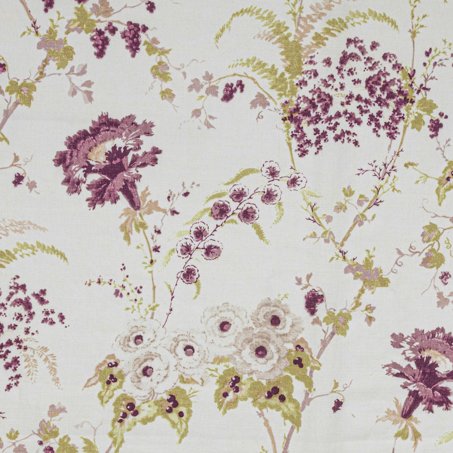 Premium Dianthus Linen & Damson Fabric Swatches - High-Quality Sample Pack for Upholstery, Drapes & DIY Sewing Projects
