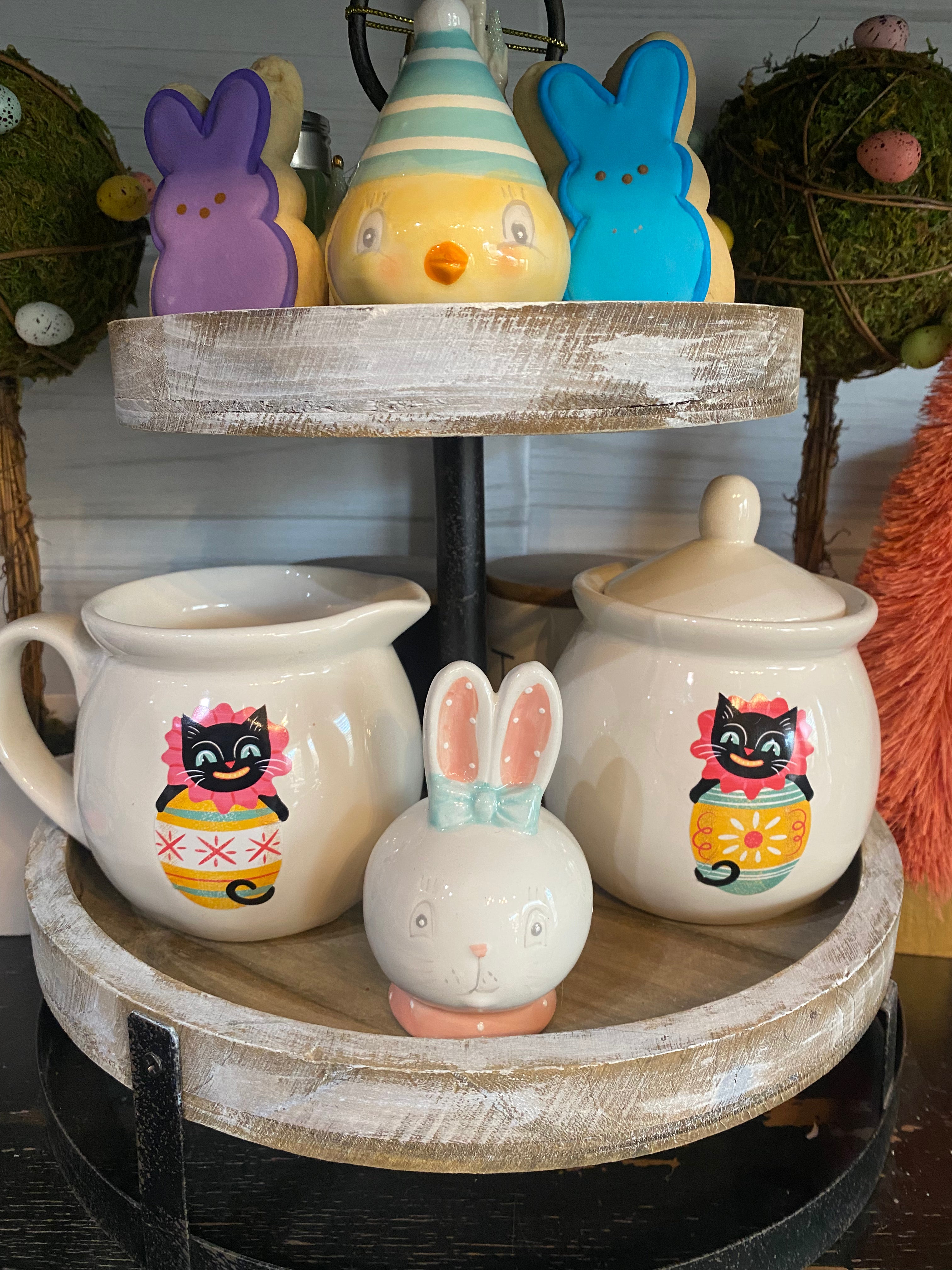 Johanna Parker Black Cat Easter Decors - Adhesive Wall Stickers for Spring Home Decor, Party Supplies & Holiday Gift Ideas