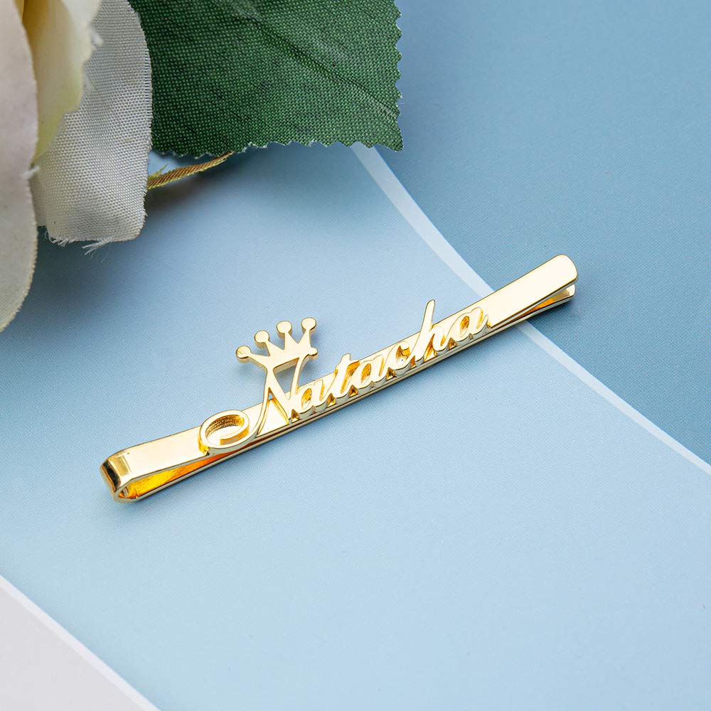 Kaululu Personalized Name Hair Barrettes for Women - Custom Name/Letter Fashion Hair Clips, Gold Wedding Hair Accessories, Cute Hair Jewelry for Her & Mother | Perfect for Bridal, Mother's Day Gifts & Special Occasions