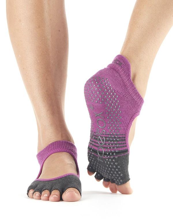 ToeSox Bellarina Grip Socks - Non-Slip Half Toe Dance Socks for Ballet, Yoga & Pilates | Perfect for Studio Practice and Performance