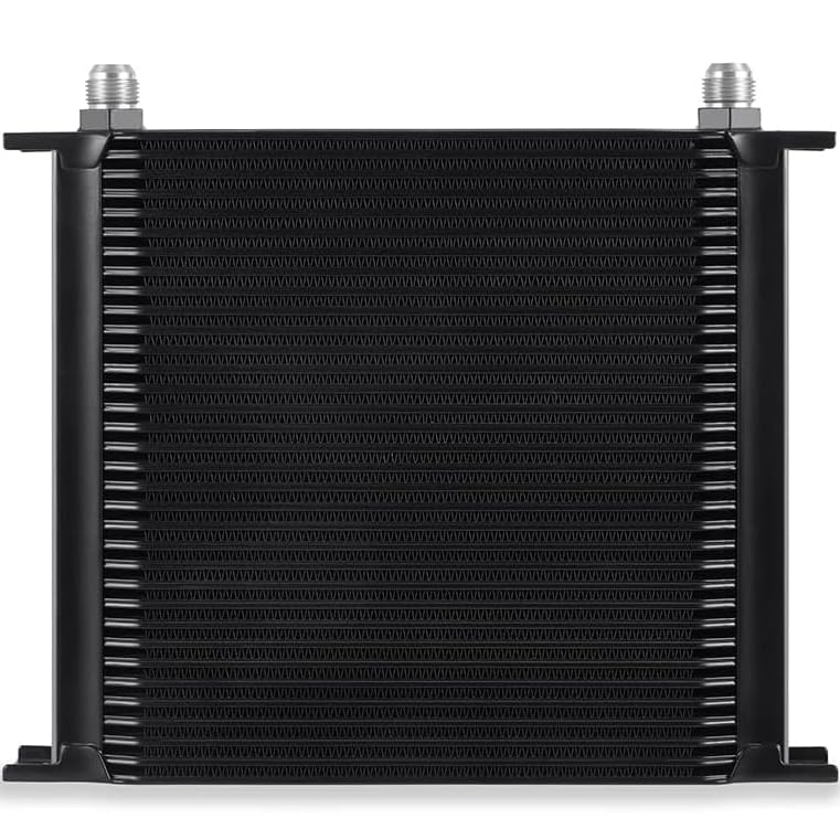 34 Row Black Aluminum 10AN Hose End Fittings - Heavy Duty Towing & Auto Engine Transmission Oil Cooler Kit with 12V Electric Cooling Fan | Perfect for Performance Vehicles, Off-Road Trucks & Racing Applications