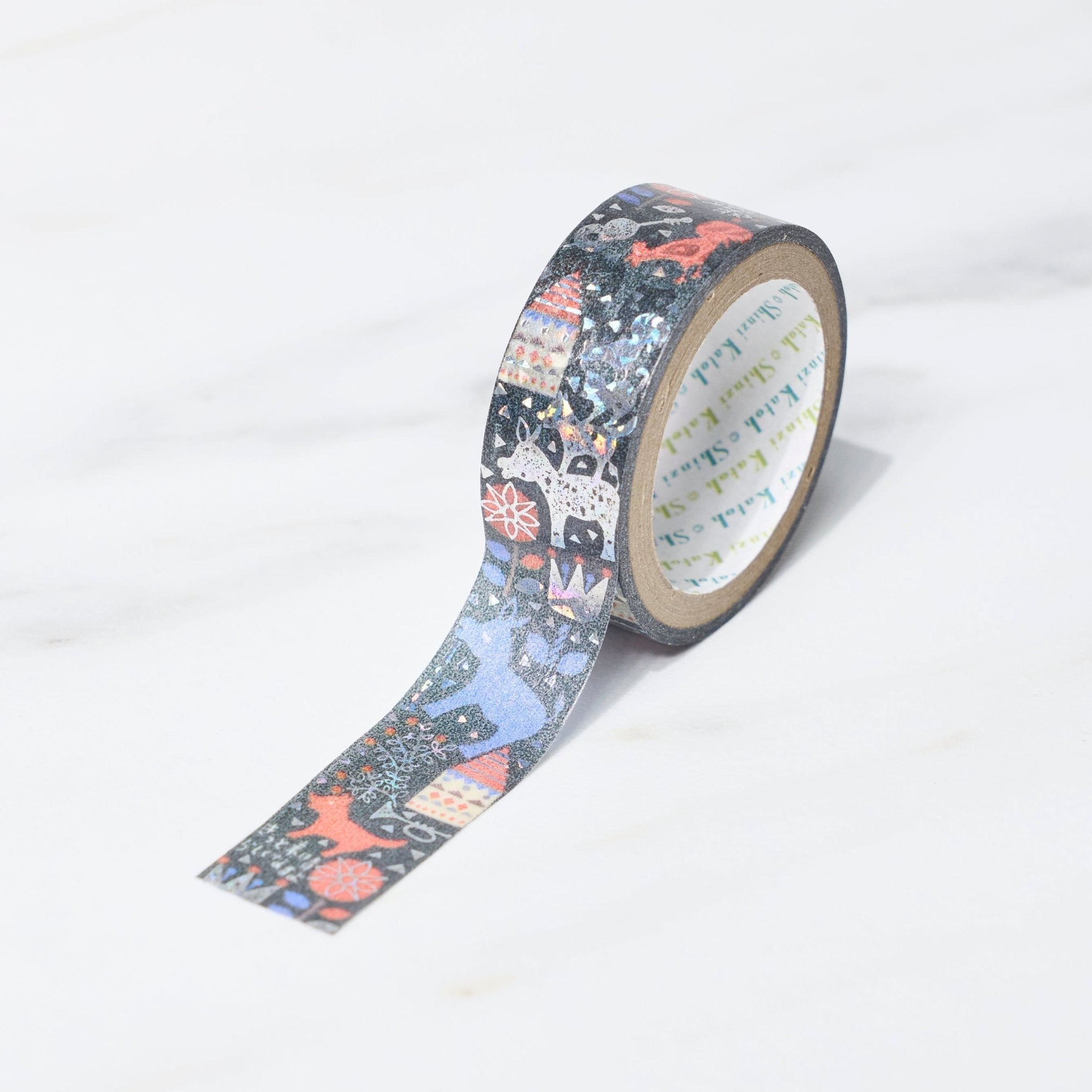Fairy Tale Gems Grimm Masking Tape Set - Shinzi Katoh Kirapika Collection for Scrapbooking, Journaling & DIY Crafts - Decorative Sealing Tape for Gift Wrapping, Home Decor & Office Use