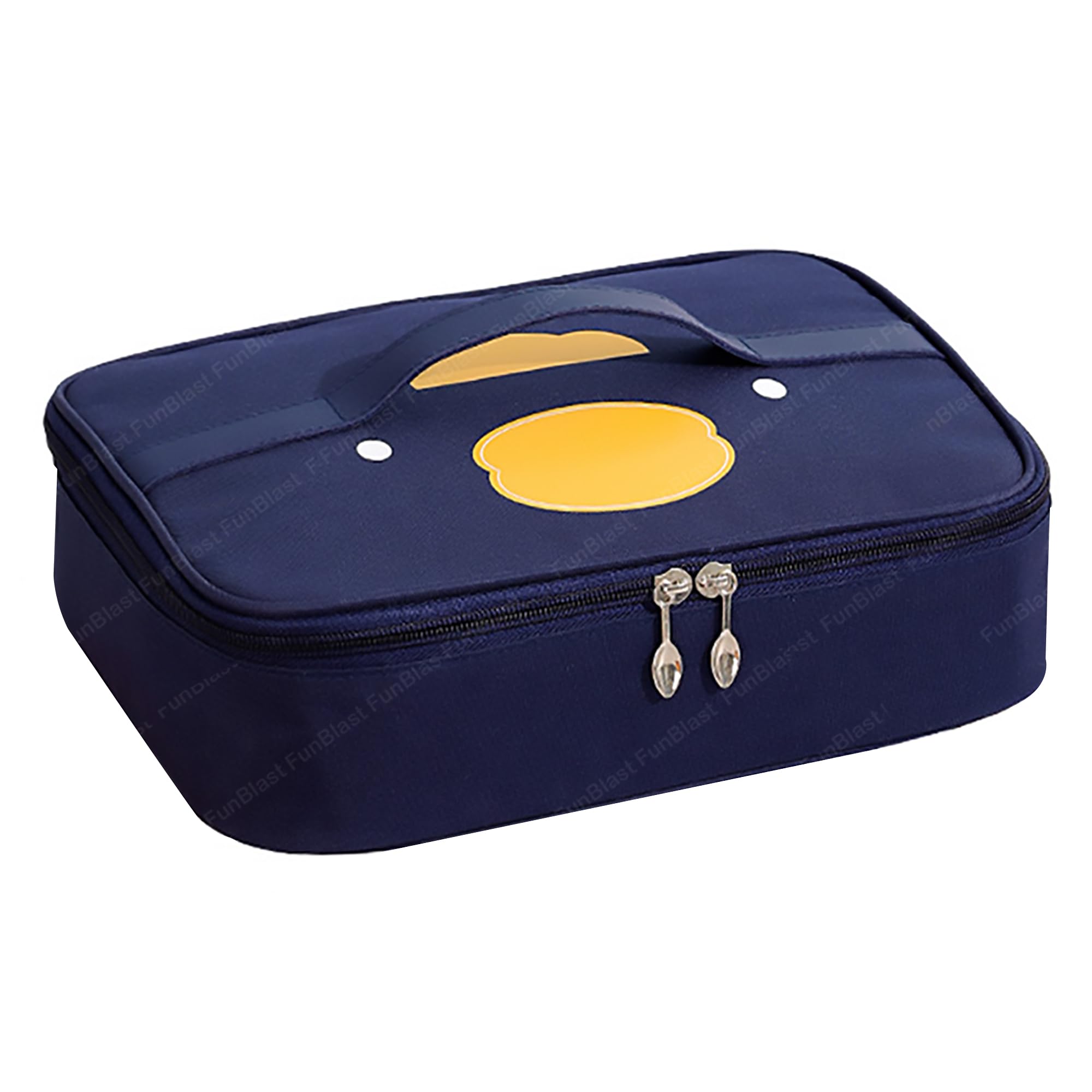 FunBlast Insulated Lunch Bag - Reusable Thermal Lunch Box for Office, School, Picnic & Travel - Leakproof Food Storage Tote for Men & Women - Perfect for Meal Prep, Work Commutes & Outdoor Adventures (Blue)