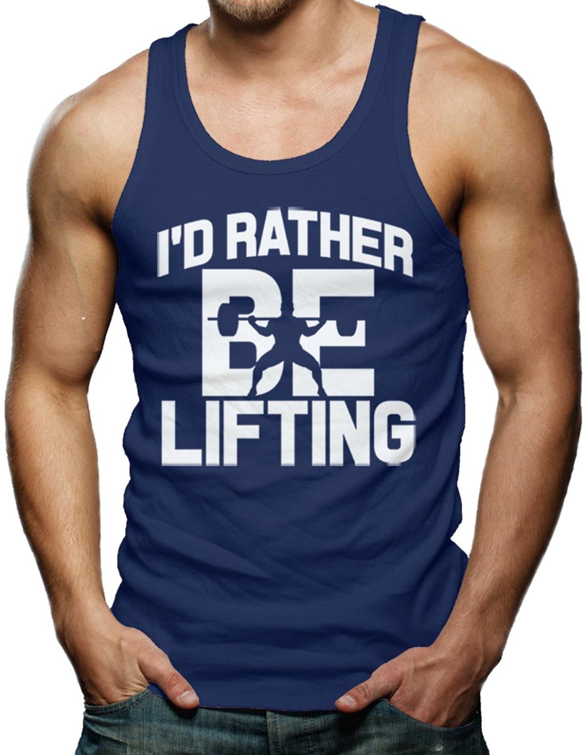 I'd Rather Be Lifting - Premium Gym Workout Fitness Tank Top for Men - Perfect for Weightlifting, Bodybuilding & Cross Training