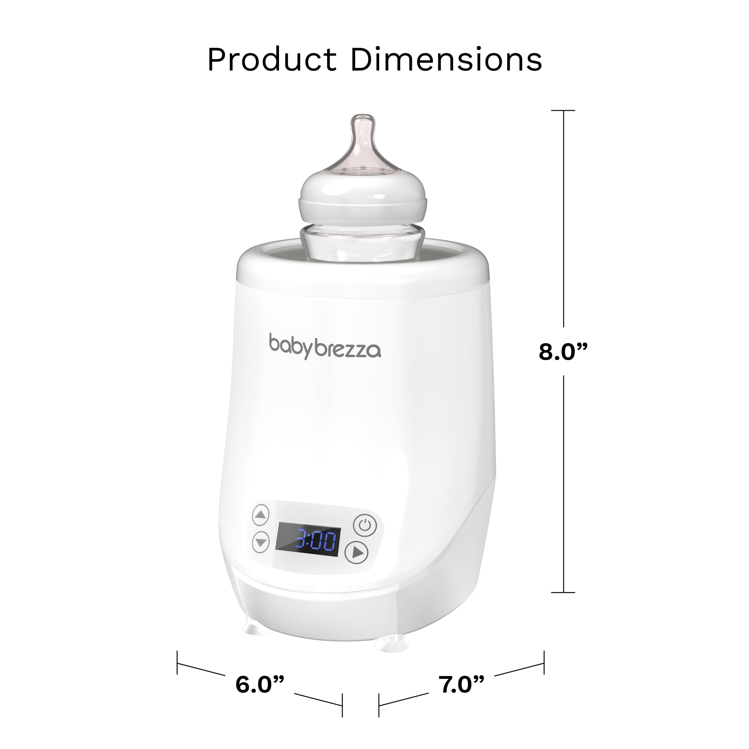 Baby Brezza AirSwirl Waterless Bottle Warmer for Breastmilk & Formula - Fast, Safe Warming Preserves Nutrients - Perfect for Night Feedings & Travel