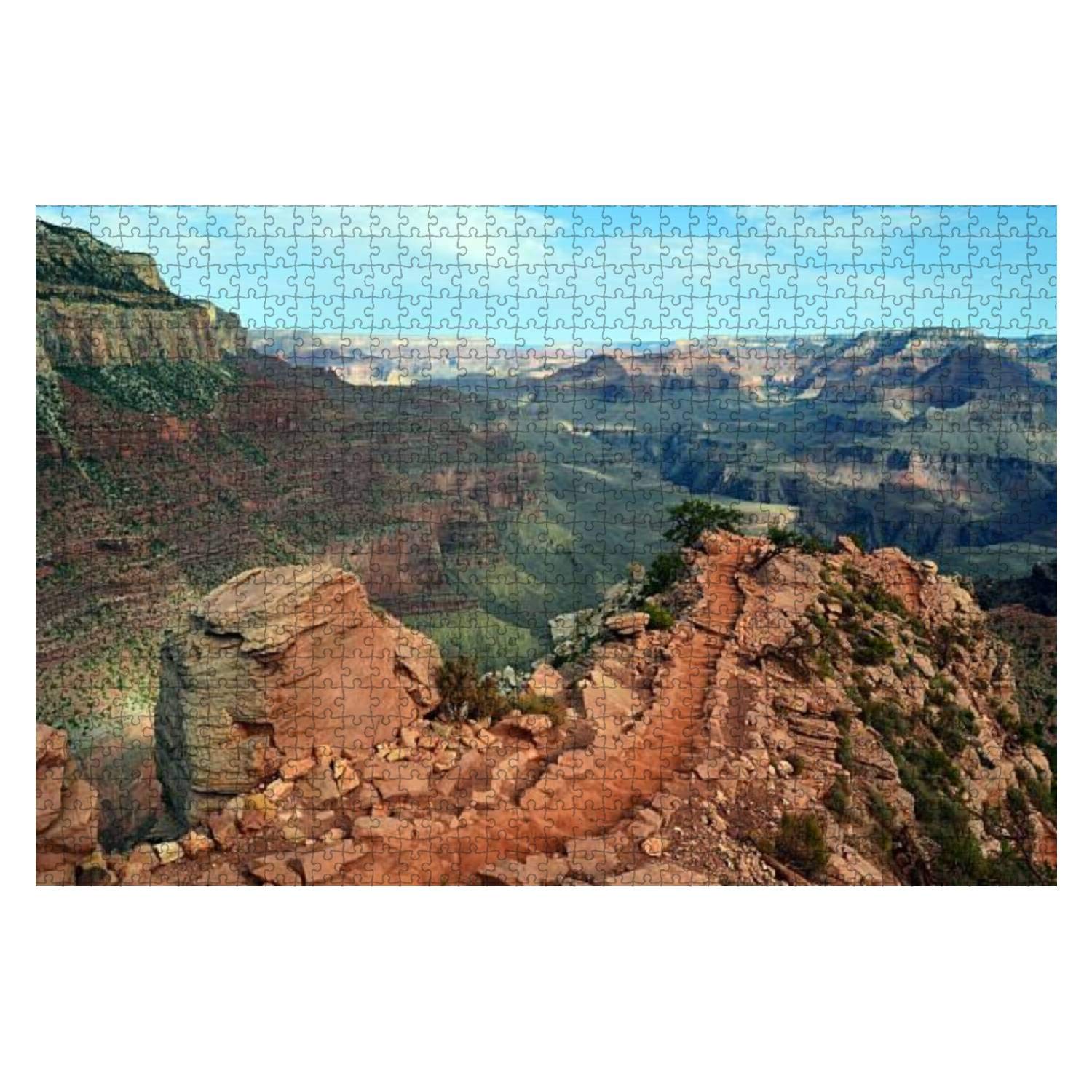 1000-Piece Grand Canyon South Kaibab Trail Jigsaw Puzzle - Red Sandstone Landscape Wooden Puzzle for Adults & Kids, Educational Toy & Creative Game for Family Entertainment, Perfect for Home Decor & Gift Giving