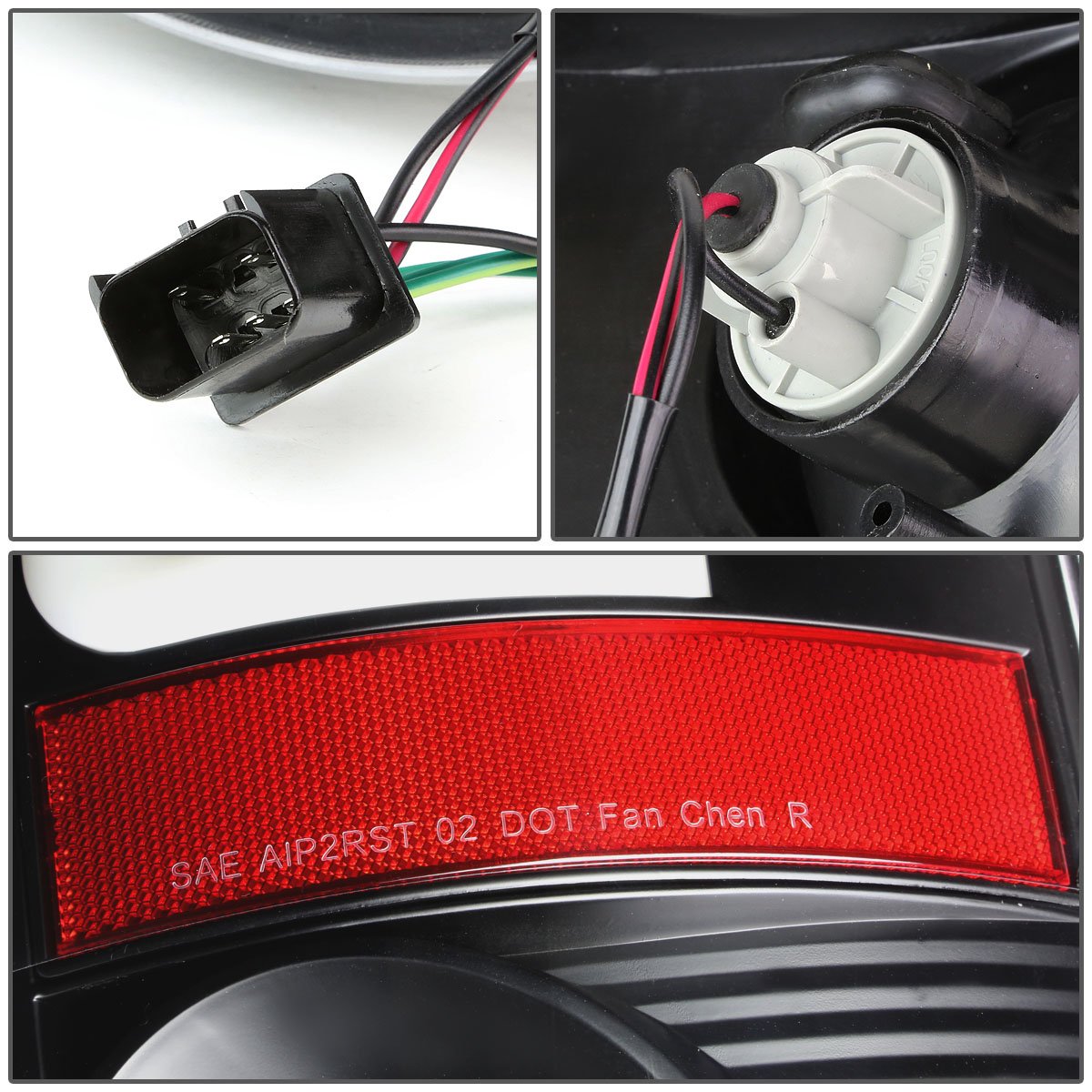 Auto Dynasty 3D LED Tail Lights Brake Lamps for Dodge Ram 1500/2500/3500 2002-2006 - Black Housing Clear Lens - Driver & Passenger Side - Enhanced Visibility & Style for Night Driving & Off-Road Adventures