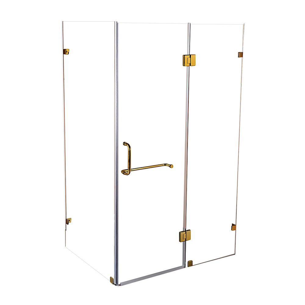 Frameless 10mm Glass Shower Screen 43.3 x 35.4 Inches - Modern Bathroom Enclosure for Walk-In Showers by Della Francesca | Perfect for Small Spaces & Luxurious Bathroom Upgrades