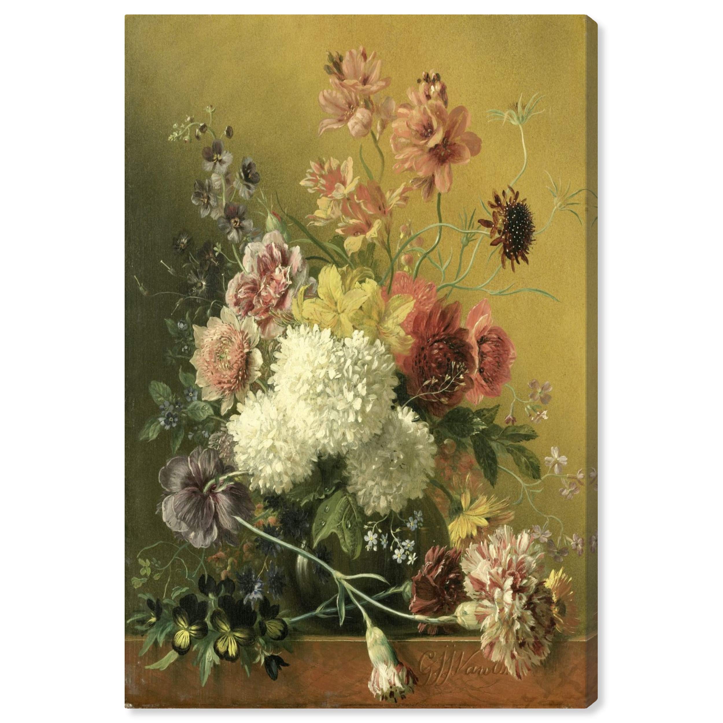 Oliver Gal Artist Co. Floral Canvas Wall Art - 'Flower Arrangement' Home Decor Print, 16x24 Inches, Yellow & Pink - Perfect for Living Room, Bedroom & Office Decor