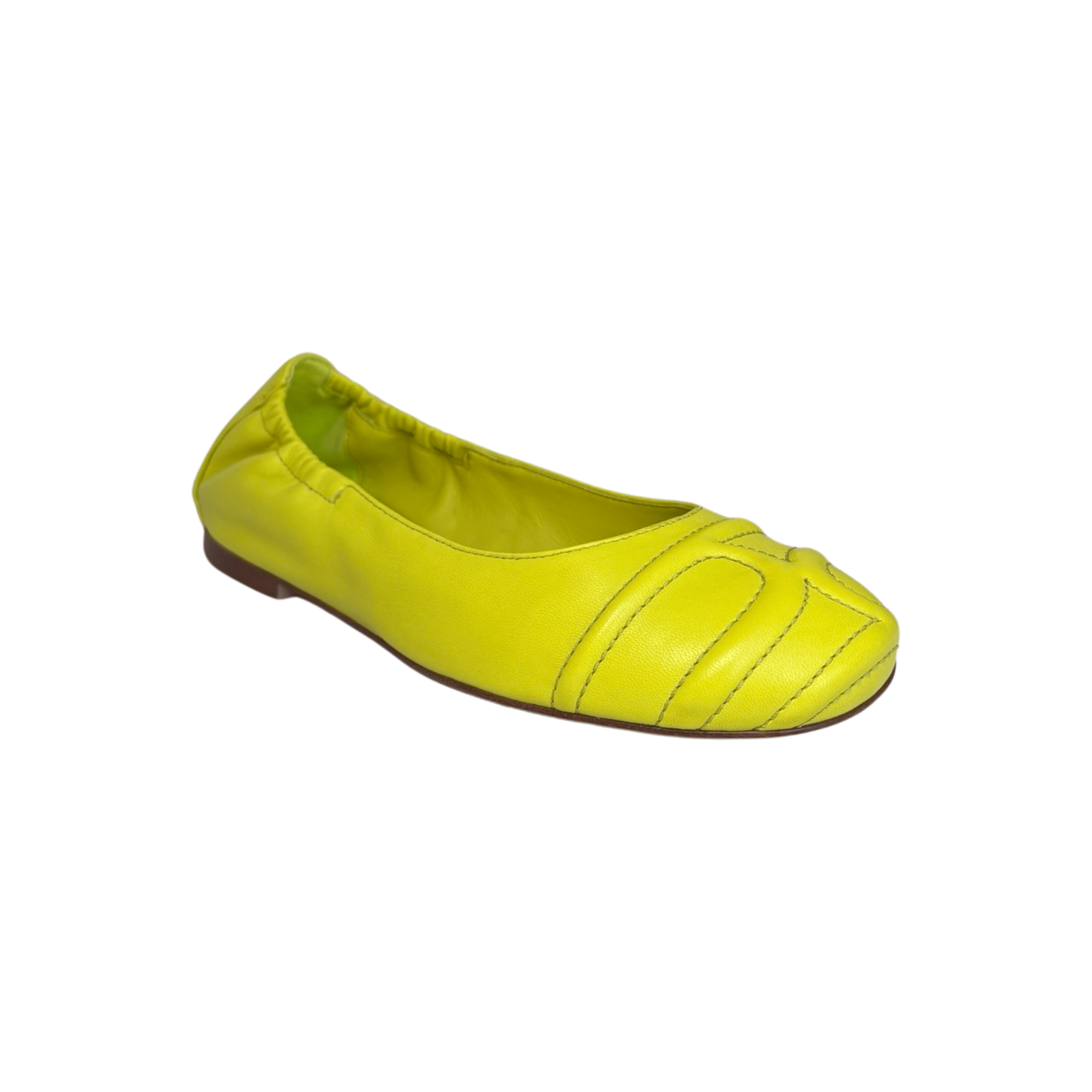 Lime Green Round Toe Flats for Women - Comfortable Casual Ballet Shoes for Work, Walking & Everyday Wear