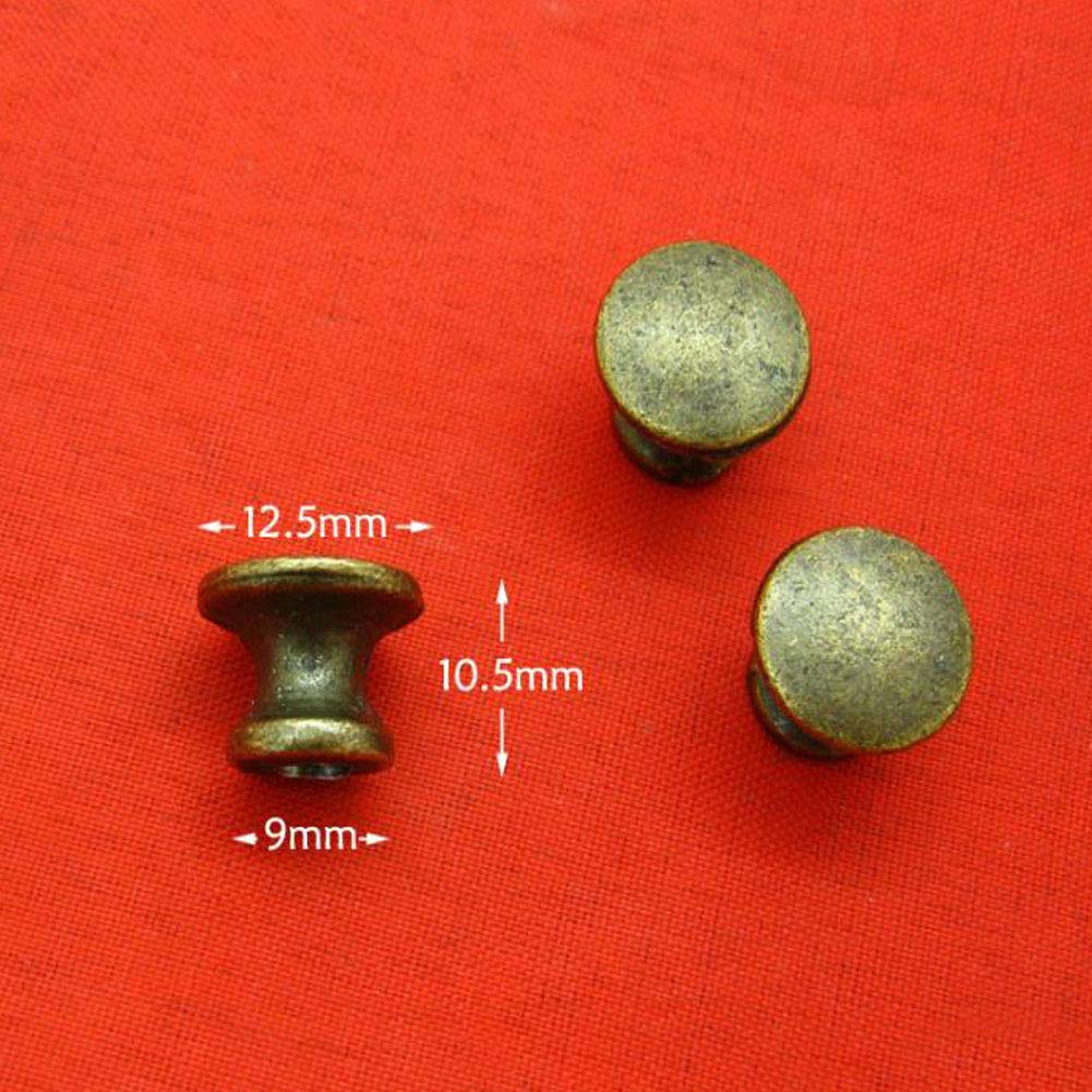 10 Pcs Vintage Cabinet Drawer Knobs - Mini Metal Jewelry Box Handles, Single Hole Pull Handles for Dresser, Jewelry Organizer & DIY Furniture Upgrade