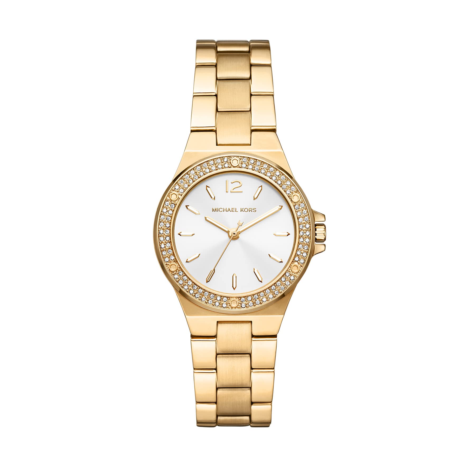Michael Kors Lennox Three-Hand Stainless Steel Watch for Women - Luxury Fashion Timepiece with Date Window, Water Resistant, Perfect for Work, Date Night & Special Occasions