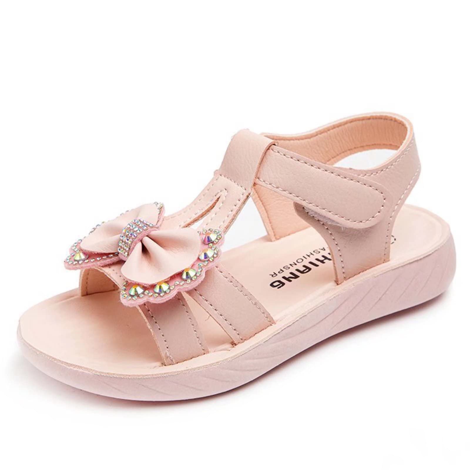 Toddler Girls Summer Sandals - Cute Open Toe Flats with Bowknot for School & Play (Little Kid/Big Kid) | Perfect for Beach, Park & Outdoor Activities