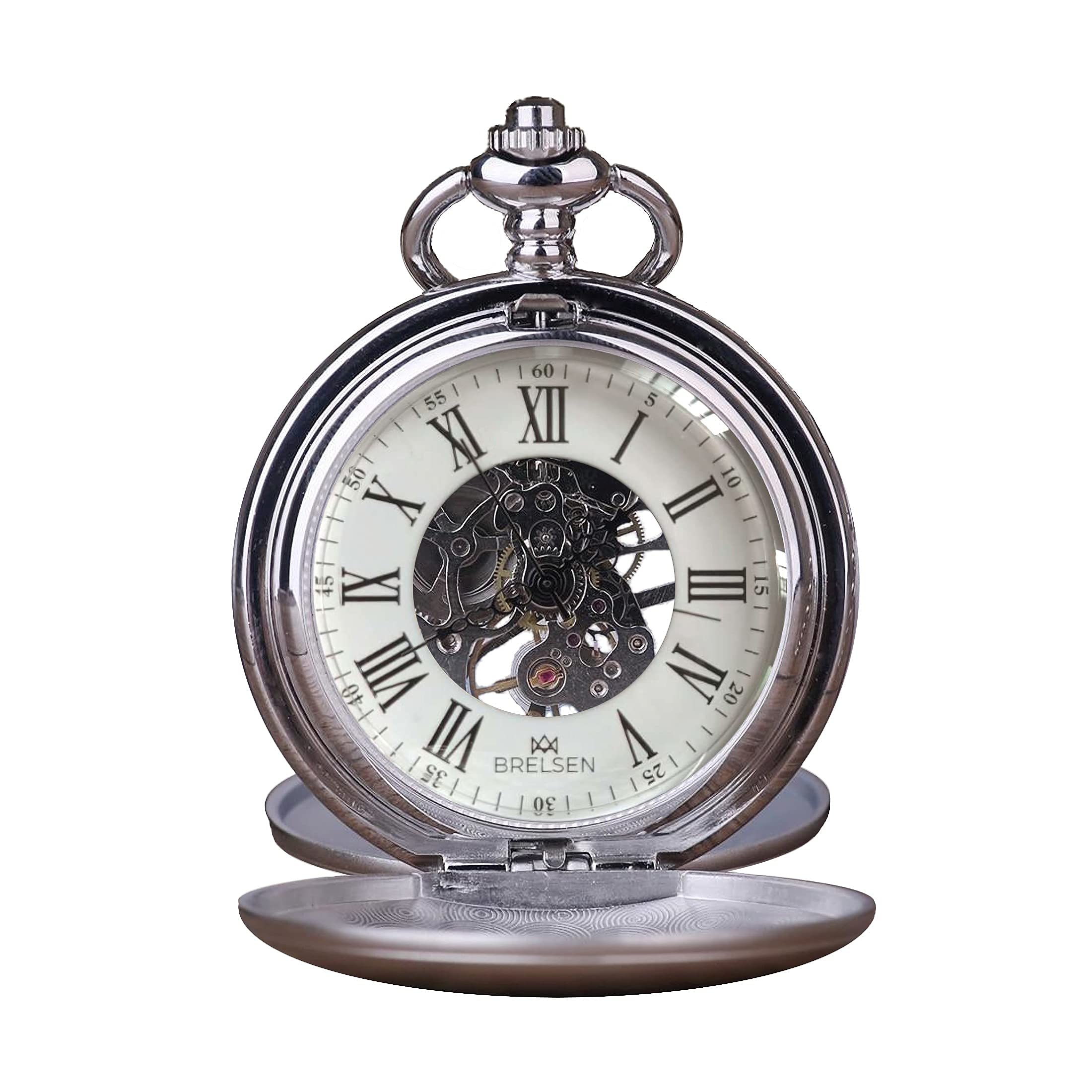 Vintage Royal Silver Double Hunter Mechanical Pocket Watch - Classic Antique Style for Men & Collectors | Perfect for Weddings, Gifts & Special Occasions