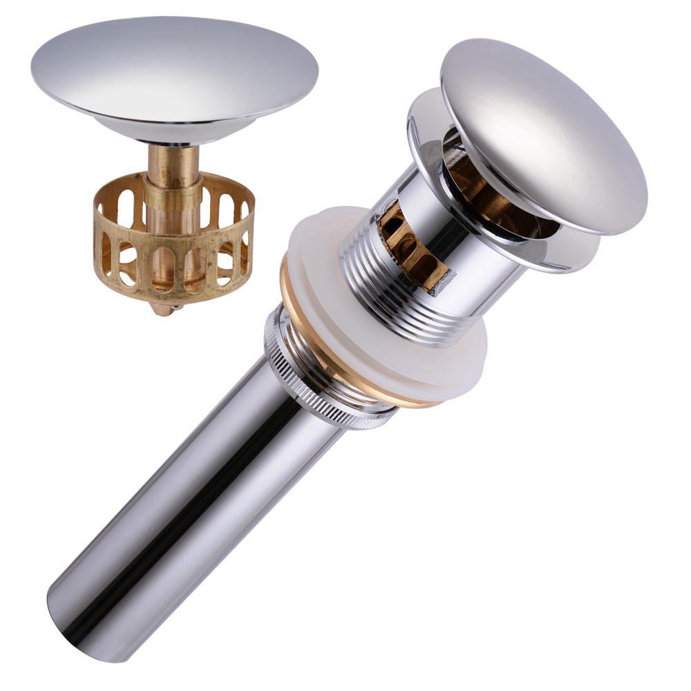 TheLAShop 1-5/8 Inch Bathroom Sink Pop-Up Drain with Overflow & Tray - Chrome Finish for Lavatory, Vanity, and Powder Room Sinks