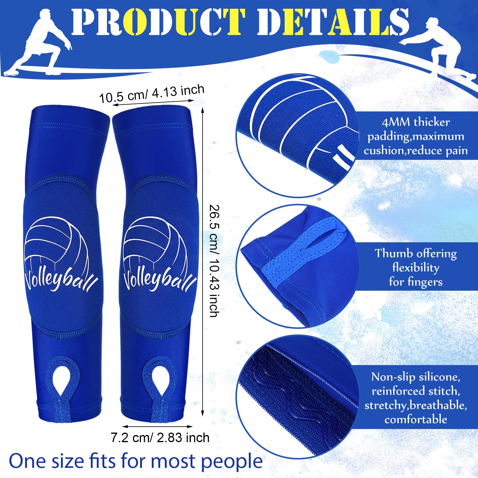 Yinder 4-Piece Volleyball Set - Knee Pads, Arm Sleeves, Drawstring Bag & Headbands for Women | Volleyball Training, Dance & Sports Accessories | Perfect for Indoor/Outdoor Games, Practice & Team Sports
