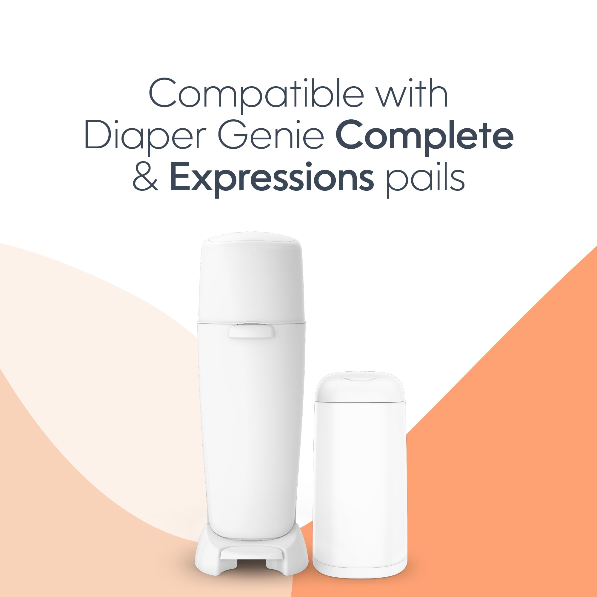 Playtex Diaper Genie Refill Bags - 8 Pack (2160 Count) for Diaper Pails | Odor Control & Easy Disposal | Perfect Baby Registry Gift & Nursery Essential