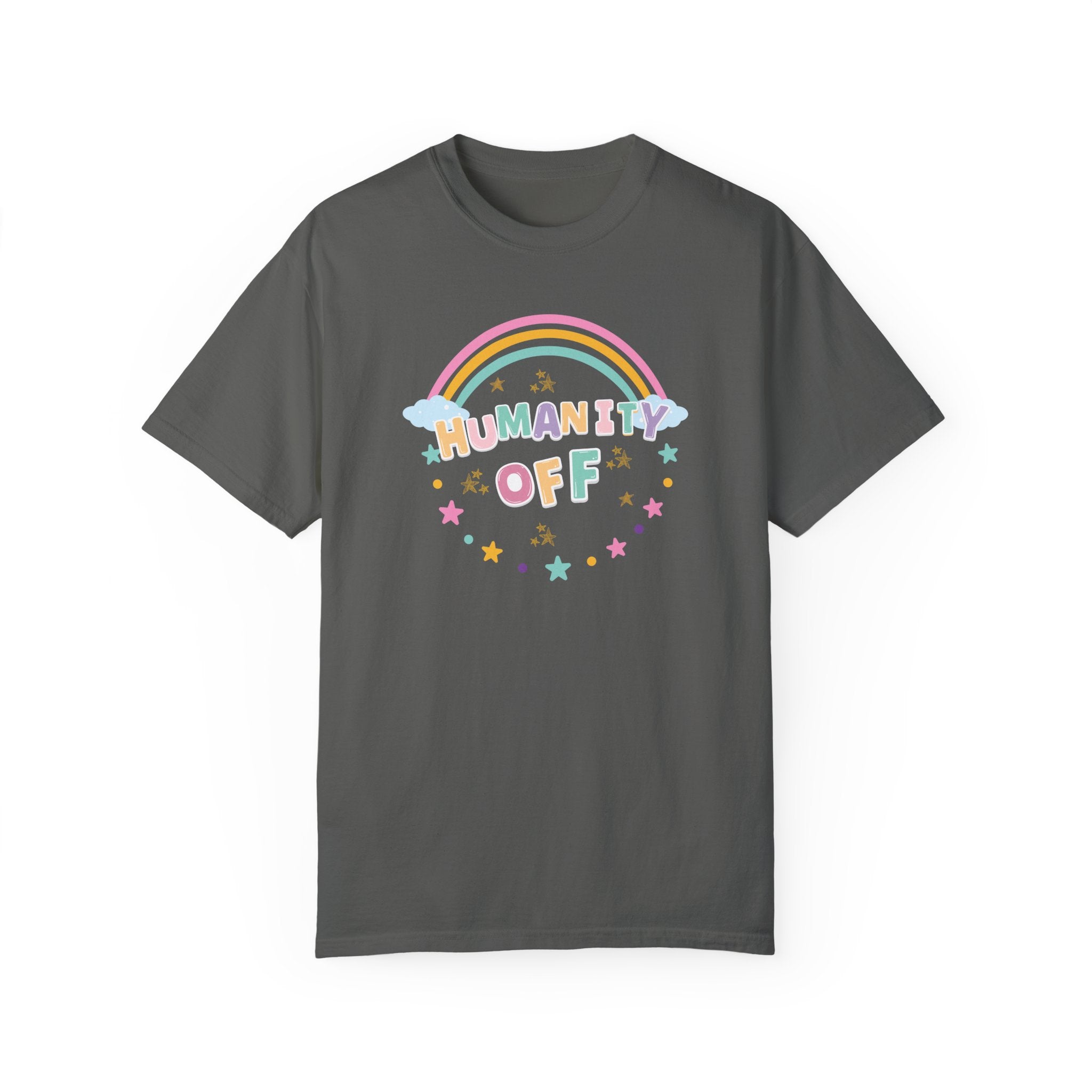 Humanity Off Tee - Trendy Graphic T-Shirt for Men & Women | Soft Cotton Casual Tee | Perfect for Streetwear, Everyday Outfits & Social Statements