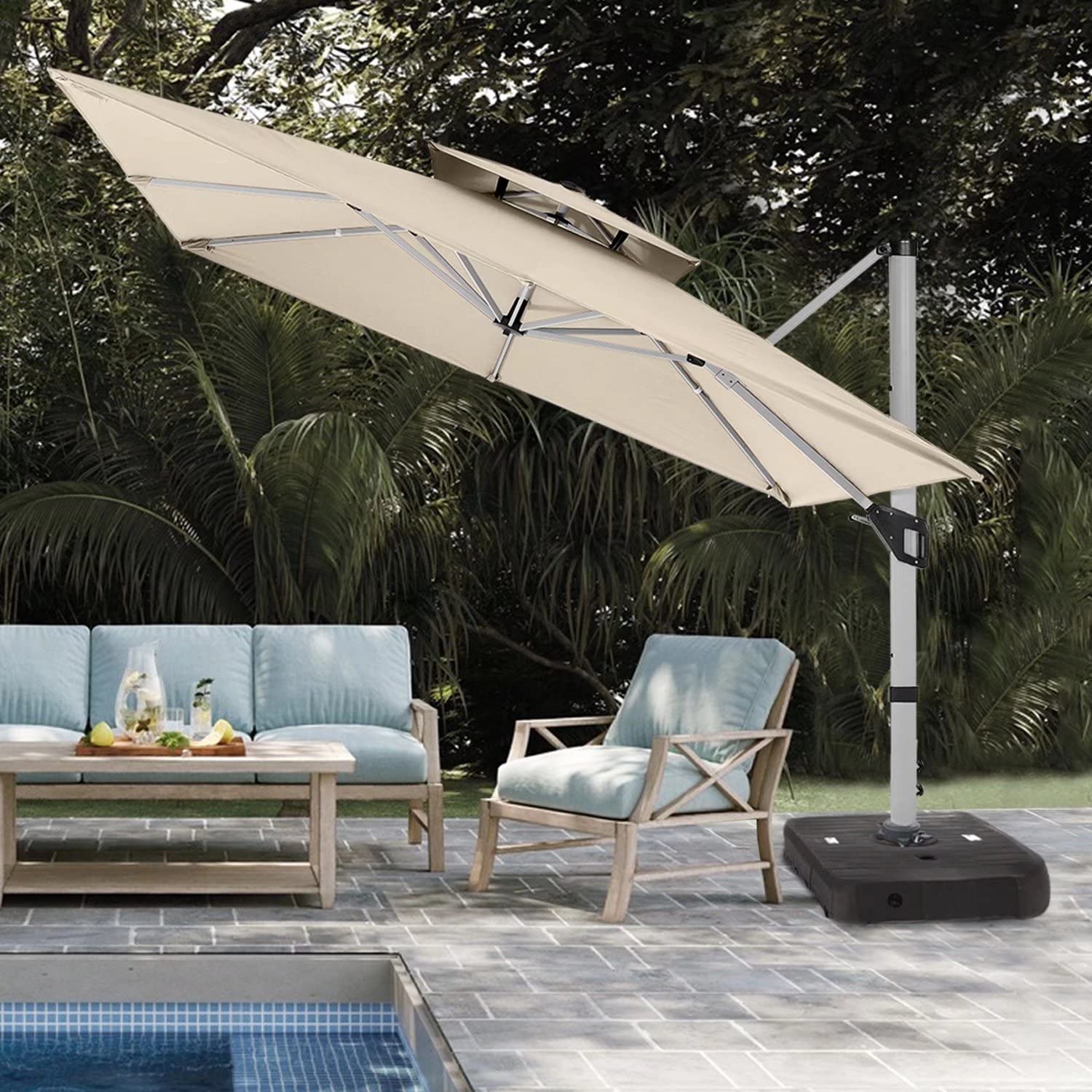 Heavy Duty ABCCANOPY Cantilever Patio Umbrella Base - 34.6