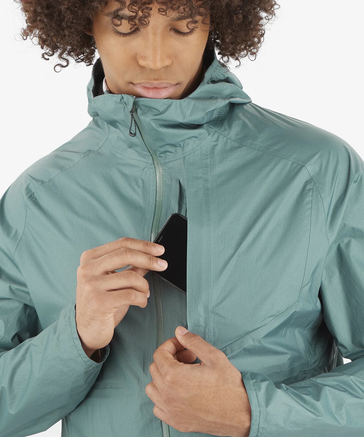 Bonatti Men's Waterproof Jacket - Lightweight Windproof Raincoat for Hiking & Outdoor Activities - Past Season Collection