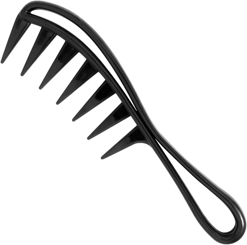 TRIMSHOOD Premium Wide Tooth Comb for Wet & Curly Hair | Detangling Shower Comb with Hook | Stylist Tool for Dry Hair | Perfect for Salons, Travel & Home Hair Care