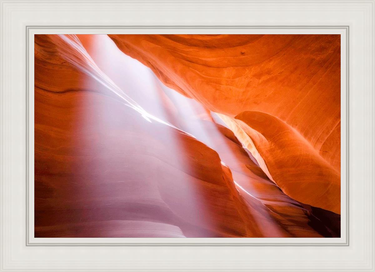 Stunning Antelope Canyon Light Shafts Wall Art - Natural Sunbeam Photography Print for Home & Office Decor - Perfect for Living Rooms, Bedrooms & Workspaces