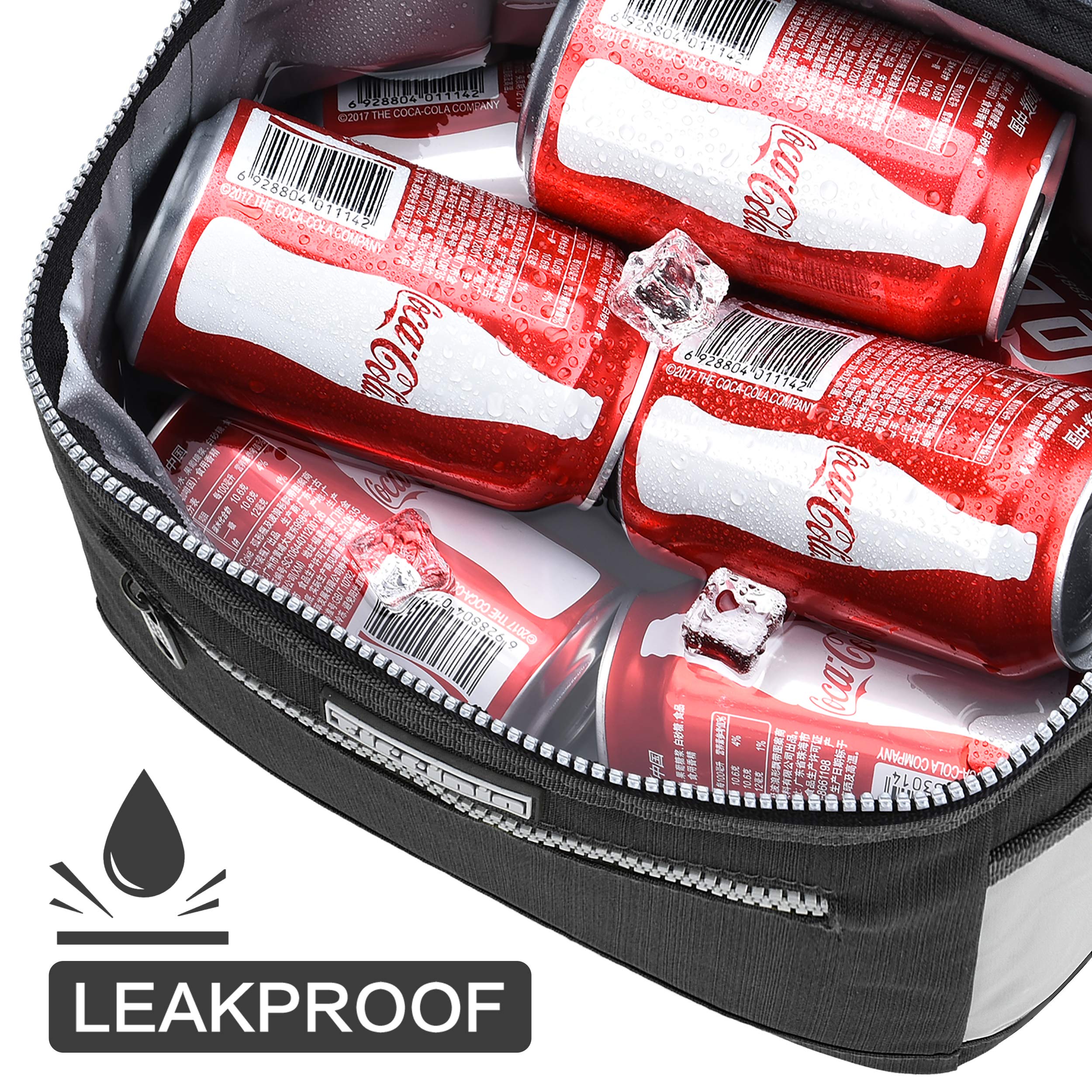 Tirrinia Insulated Lunch Bag for Women & Men - Leakproof Thermal Reusable Lunch Box Tote for Adults - Office Work Lunch Cooler in Dark Grey - Perfect for Work, School, Picnics & Outdoor Activities
