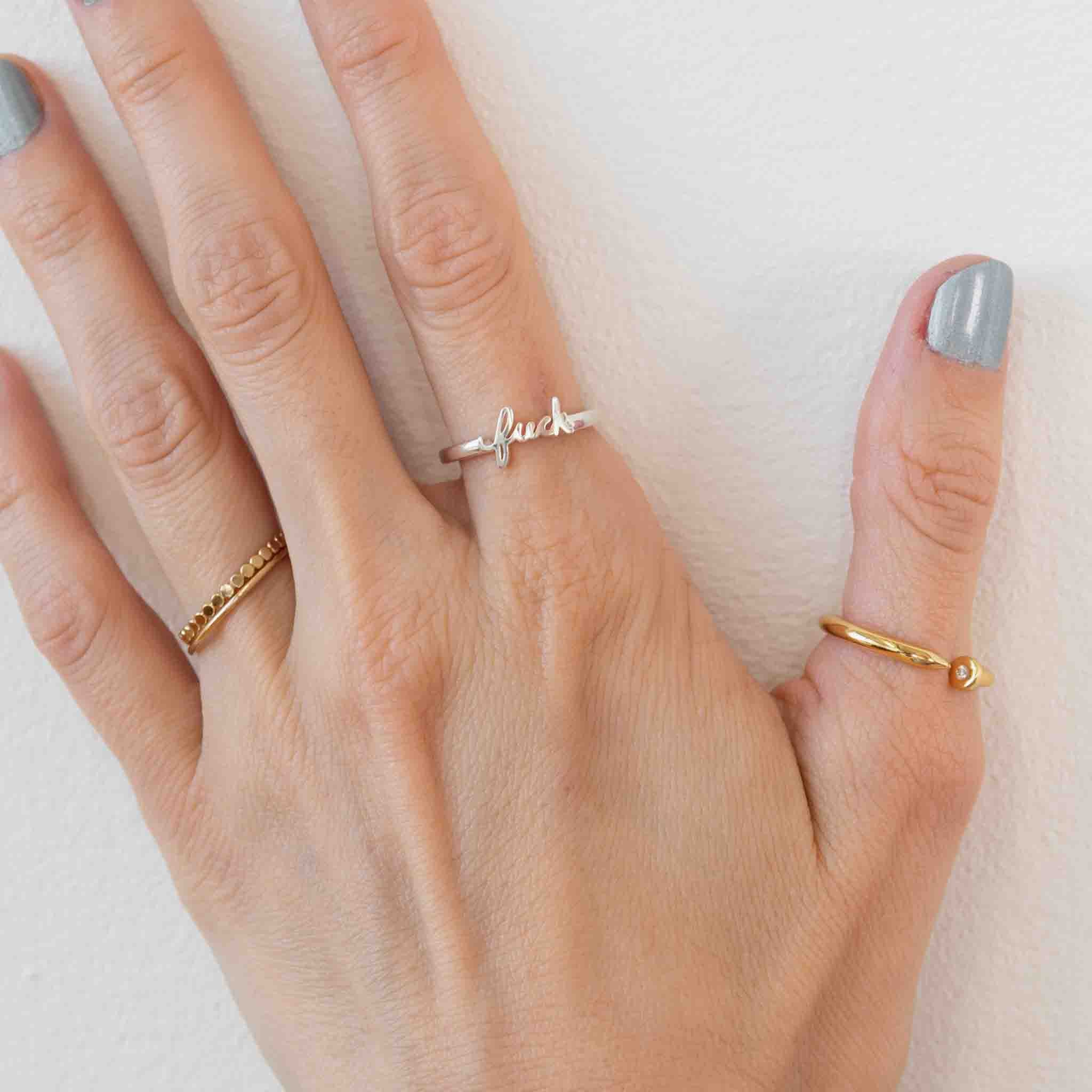 Elegant Nail Rings for Women - Stylish Finger Jewelry for Parties, Weddings & Everyday Wear - Gold & Silver Nail Cuff Designs