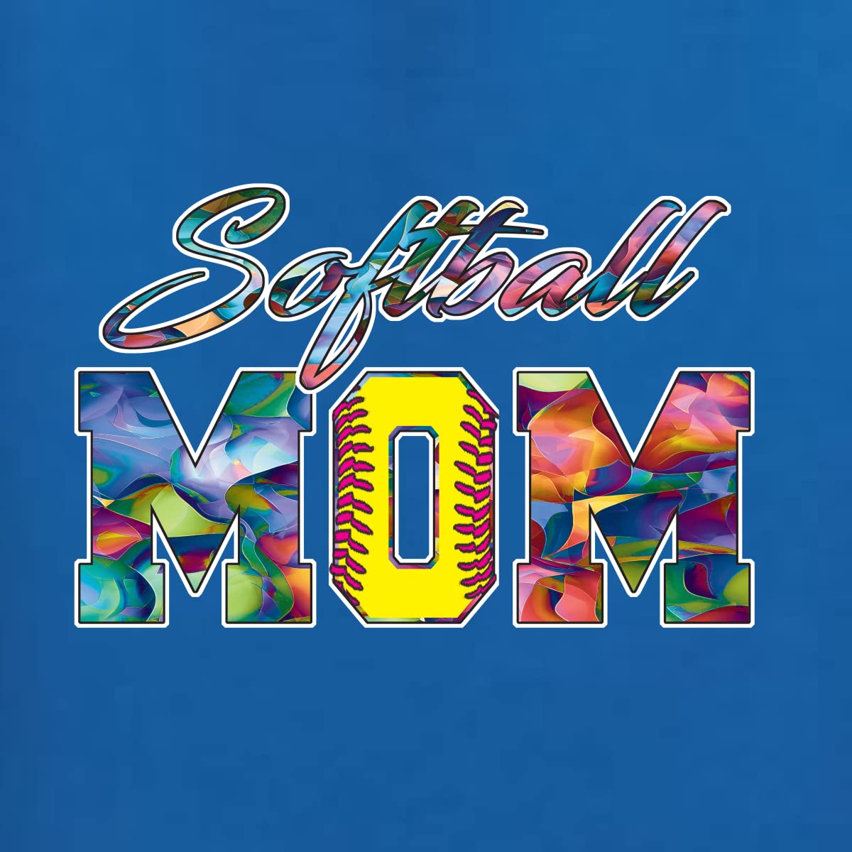 Wild Bobby Colorful Softball Mom Hoodie - Unisex Graphic Sweatshirt for Mother's Day Gifts | Perfect for Baseball Games, Team Spirit & Casual Wear