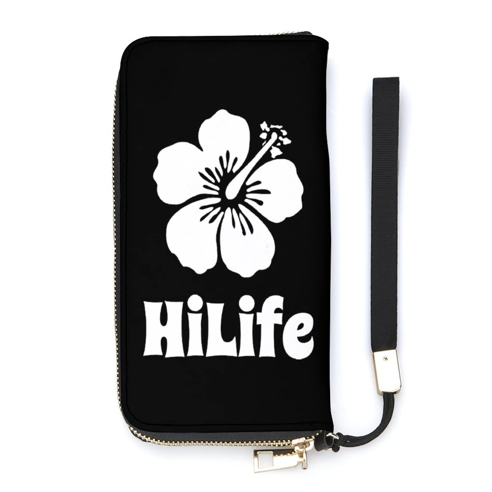 HiLife Hawaii Women's PU Leather Zip Around Wallet - RFID Blocking Phone Purse with Wristlet Strap & Card Slots | Perfect for Travel, Shopping, and Everyday Use