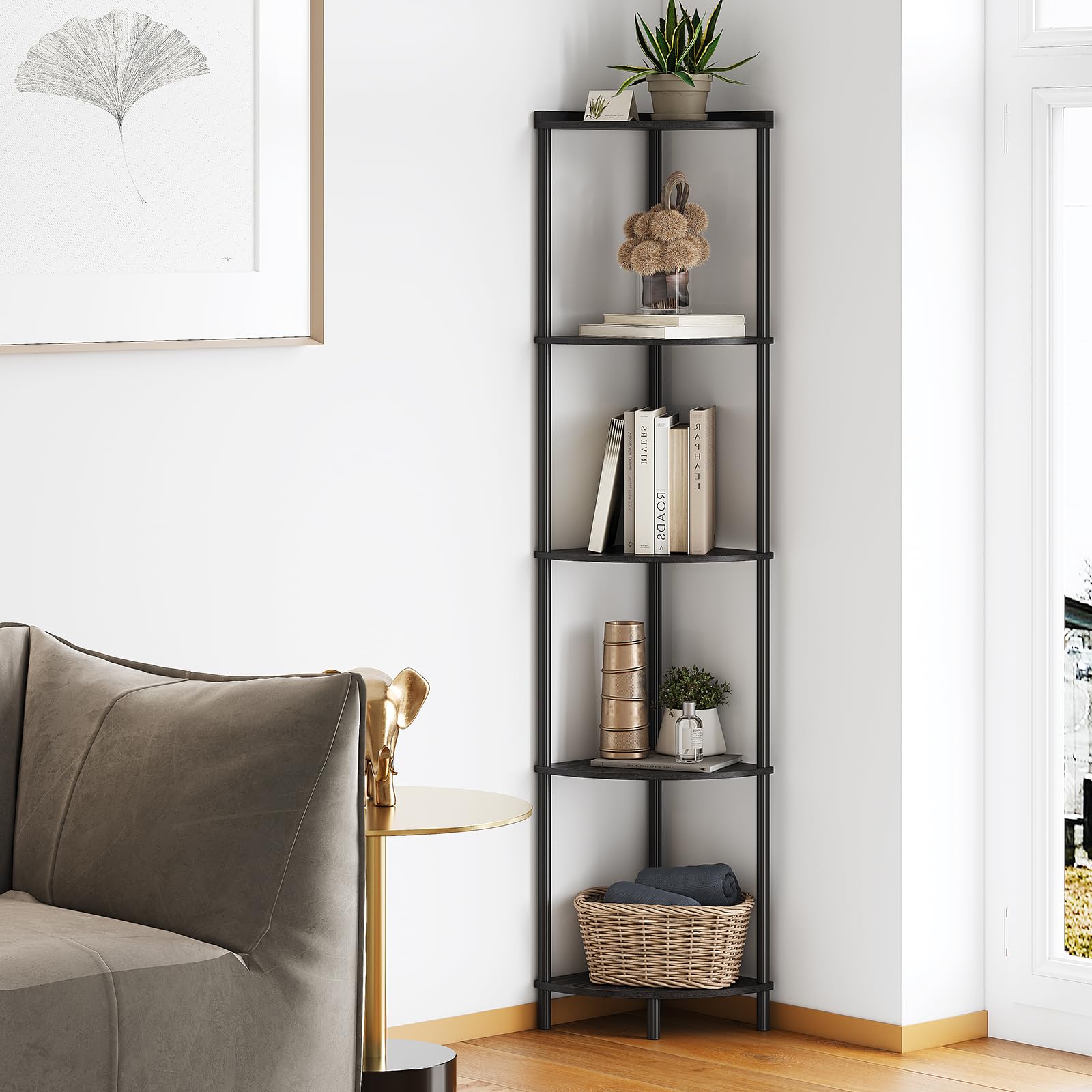SUNMORY 5-Tier Corner Shelf Stand - 65