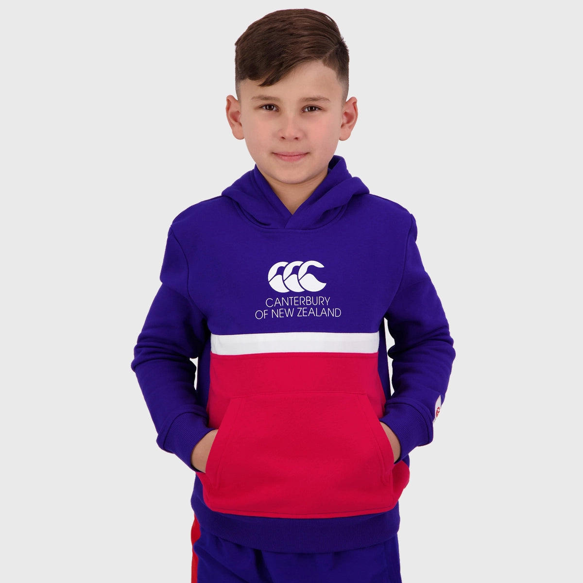 Canterbury Kids Legends Hoodie - Royal Blue & Red Pullover for Boys & Girls | Perfect for School, Sports & Outdoor Activities