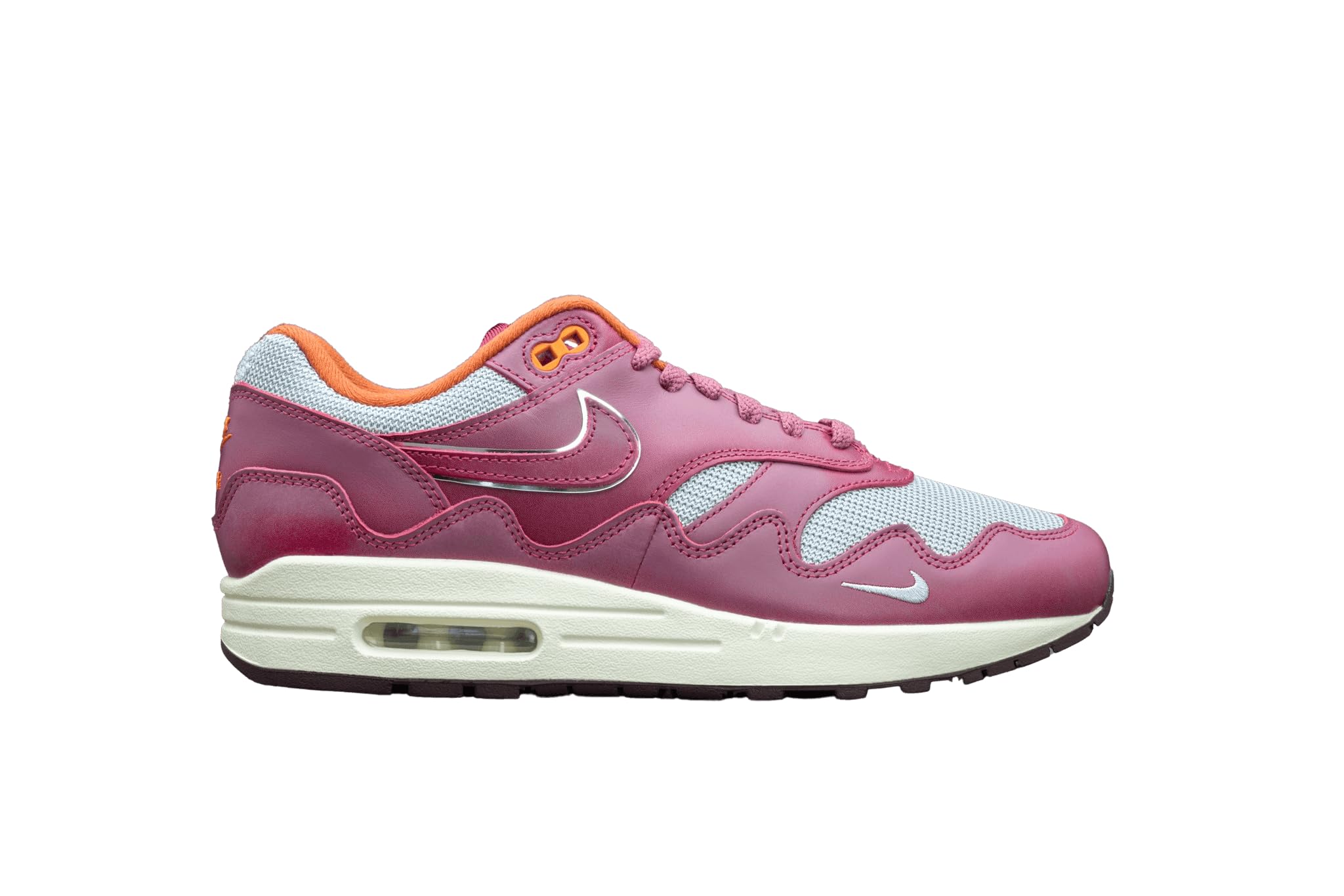 Nike Air Max 1 Patta Waves Rush Maroon Sneakers with Bracelet - DO9549-001 - Men's/Women's Running Shoes for Casual Wear & Street Style Fashion