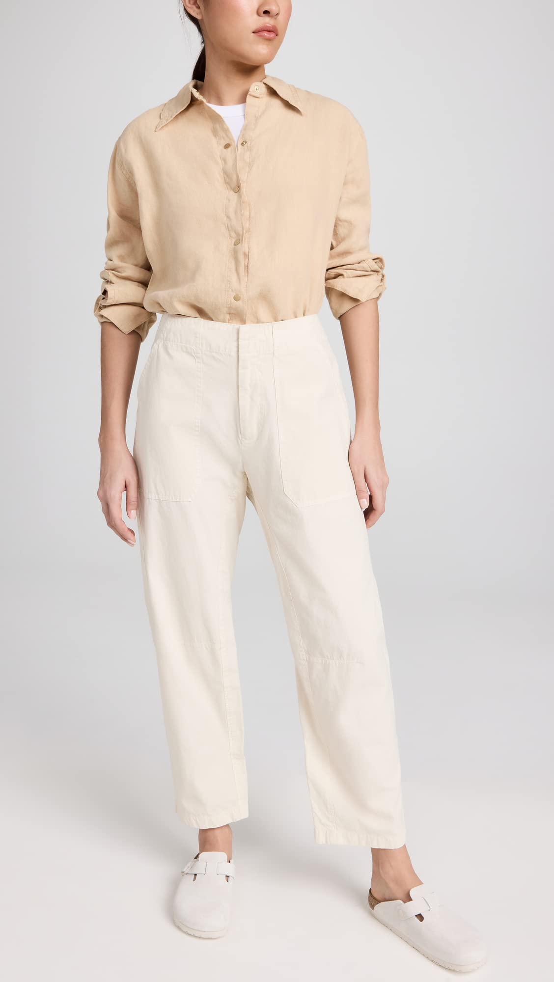 rag & bone Women's Leyton High-Rise Straight Leg Workwear Pants - Office, Business Casual & Travel Styling