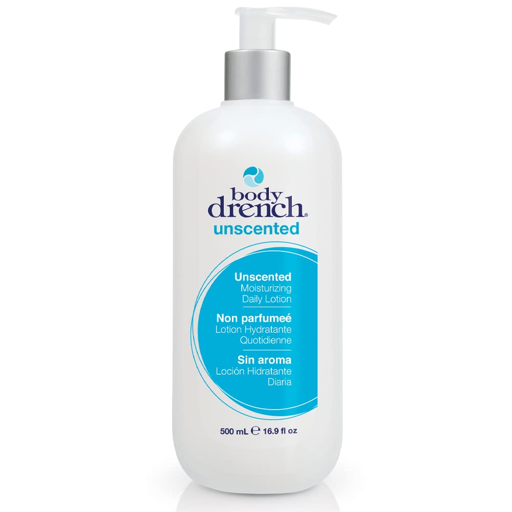 Body Drench Moisturizing Daily Body Lotion for All Skin Types - Unscented, 16.9 Fl Oz | Hydrating Dry Skin Care for Men & Women | Perfect for Daily Use After Shower or Bath