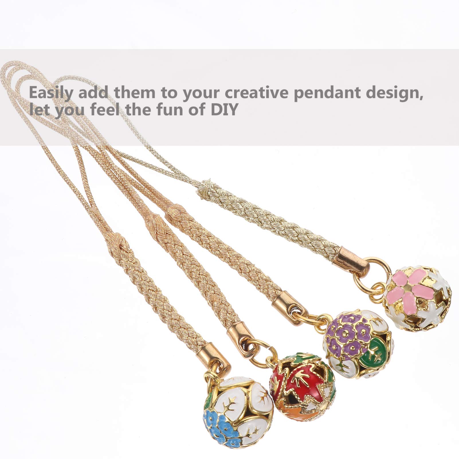 Hemobllo 4-Pack Christmas Jingle Bell Phone Charms - Cute Hanging Bell Straps for Smartphones, Cameras, Backpacks & Purses (Random Styles) - Perfect Holiday Gift & Festive Accessory for Christmas Decorations