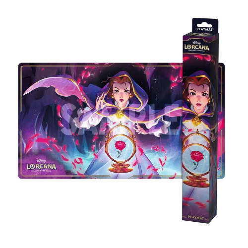 Disney Lorcana TCG Shimmering Skies Playmat - Belle Character Design for Card Game Protection | Perfect for Magic The Gathering, Pokemon, and Yu-Gi-Oh Trading Card Games