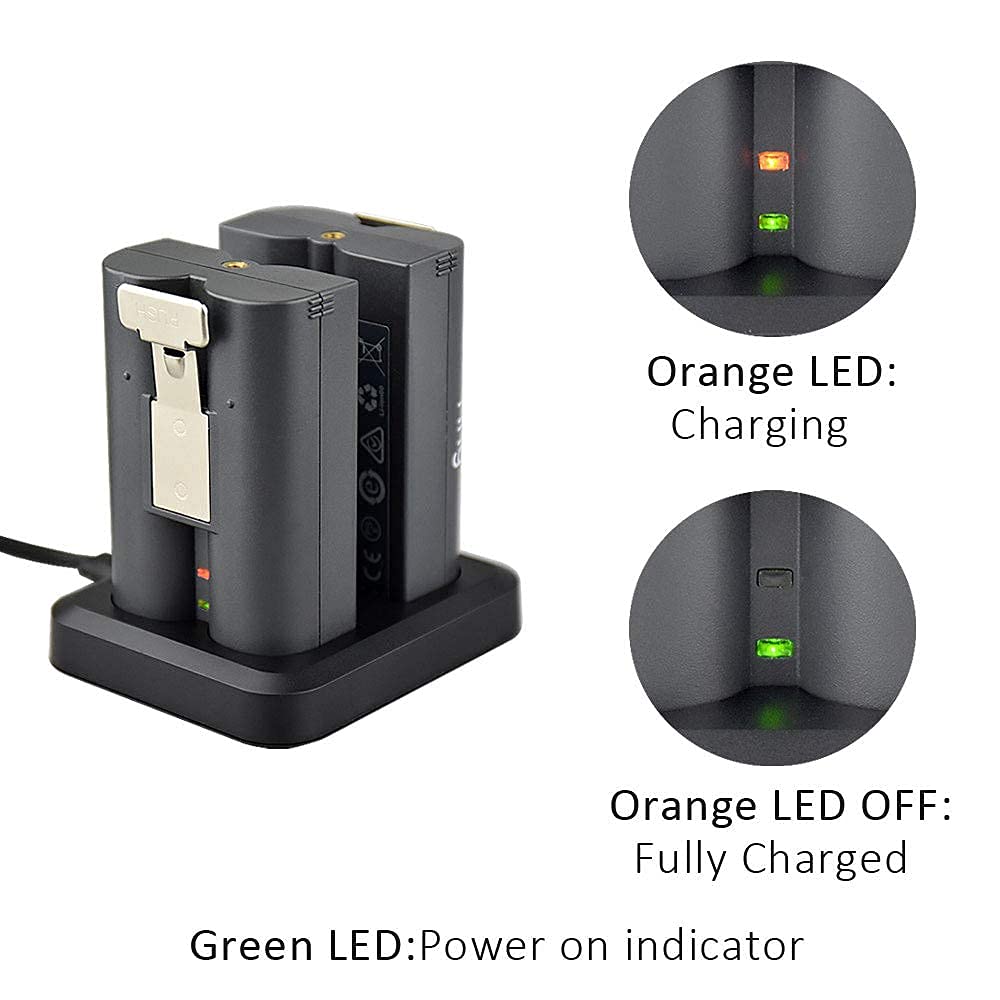 **Dual Ring Battery Charger Station for Ring Spotlight Cam, Video Doorbell 2/3/4 & Stick Up Cam - Fast Charging Dock for Rechargeable Batteries (Batteries Not Included) - Perfect for Home Security & Outdoor Monitoring**